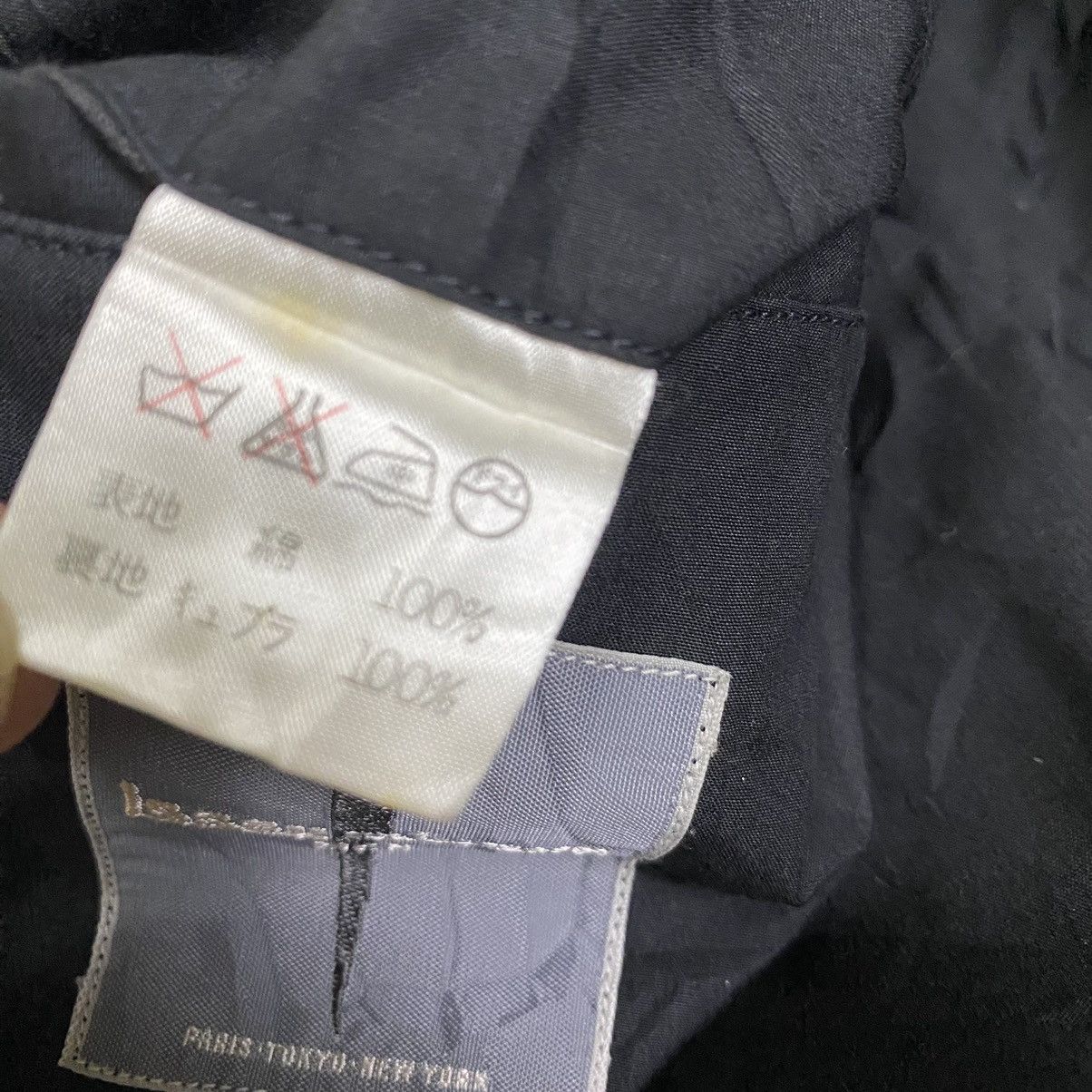 Issey Miyake × Japanese Brand × Vintage Issey Miyake Vintage 80s Y-neck collarless jacket Size US L / EU 52-54 / 3 - 17 Thumbnail