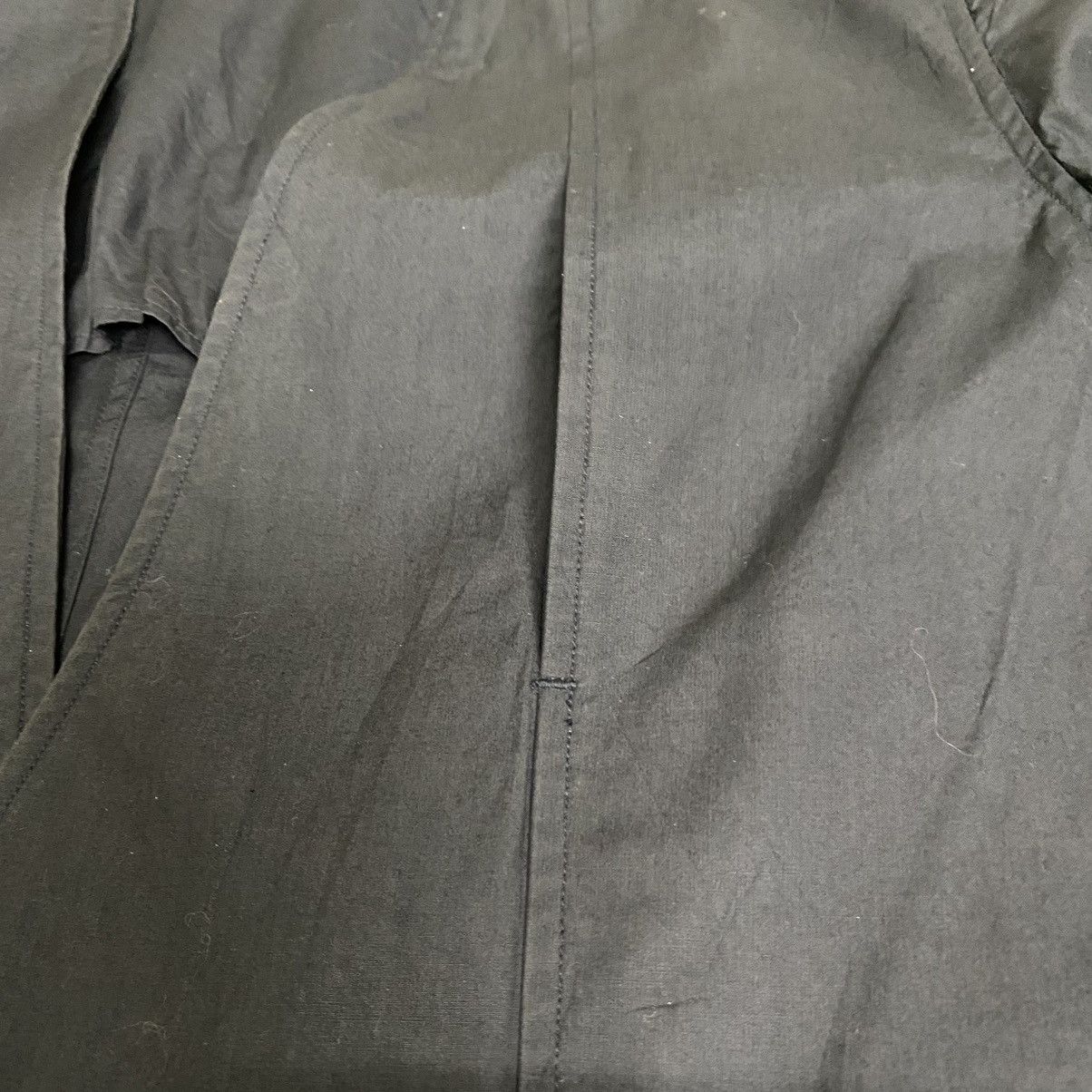 Issey Miyake × Japanese Brand × Vintage Issey Miyake Vintage 80s Y-neck collarless jacket Size US L / EU 52-54 / 3 - 12 Thumbnail
