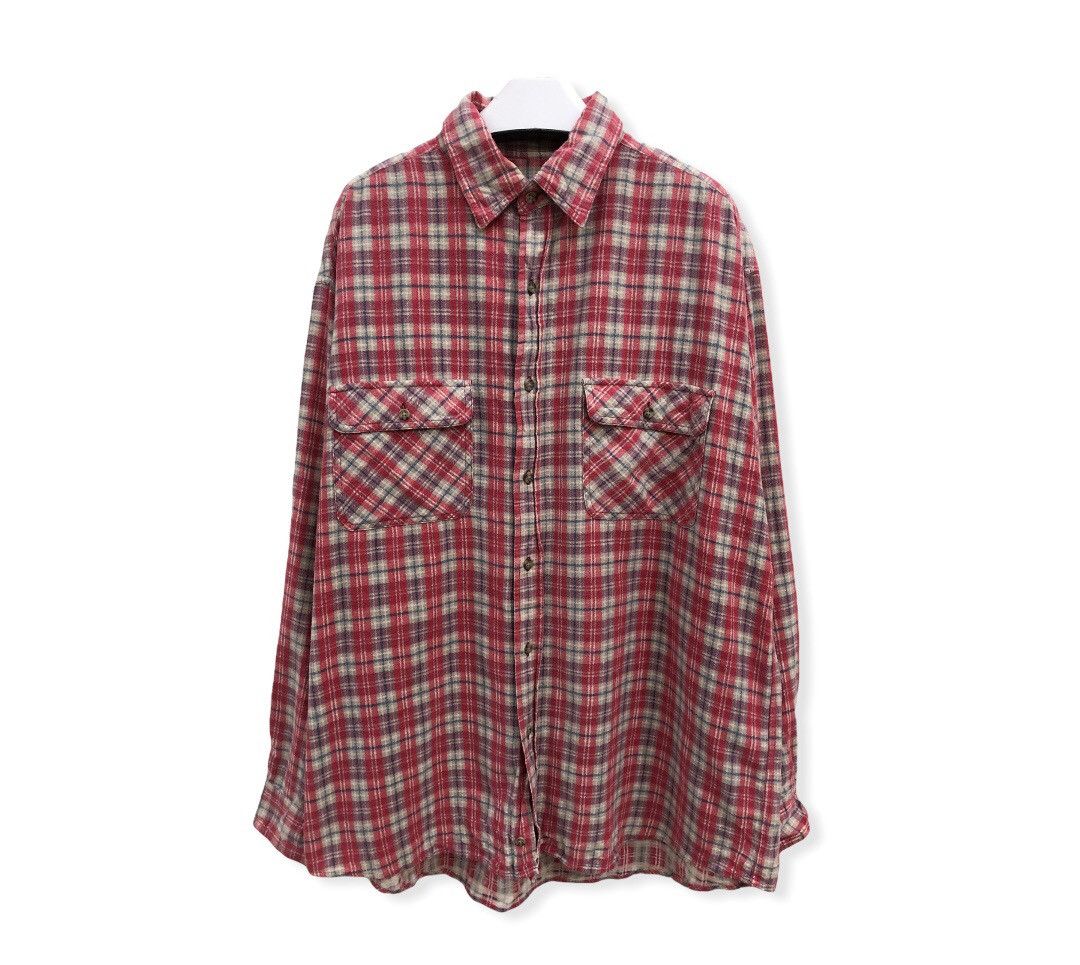 Oversized Plaid Flannel Street Shirt