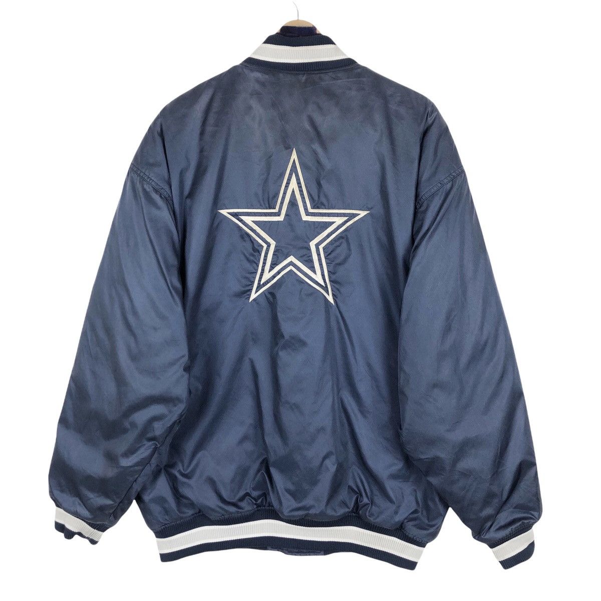 Pro Line NFL Dallas Cowboys Mens Reversible Jacket 2XL Black Blue 90's  Vintage