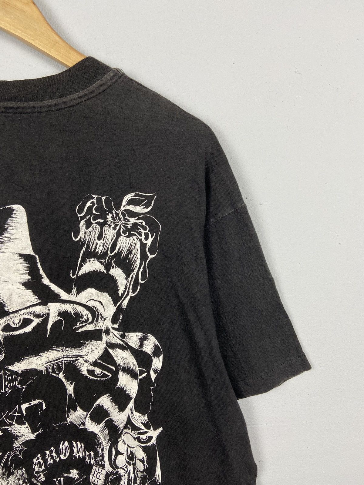 Vintage Vintage 90s Chicano Art Graphic Gangster Mexican Tshirt Size US L / EU 52-54 / 3 - 3 Thumbnail