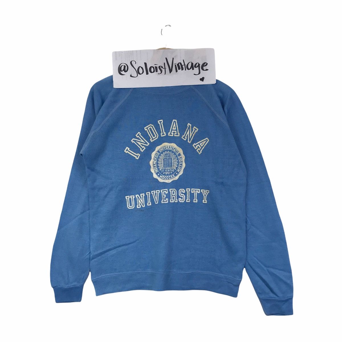 Vintage 90s INDIANA UNIVERSITY USA Blue Sweatshirt