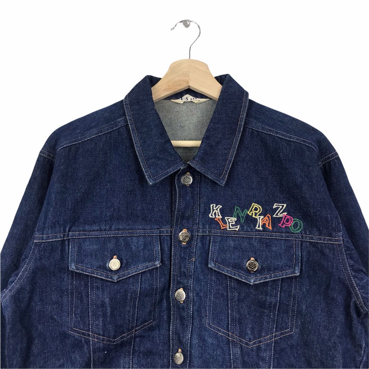 Vintage Vintage KLENRIAZPO NEWS PAPER Italian Designer Jeans Jacket Size US S / EU 44-46 / 1 - 3 Thumbnail