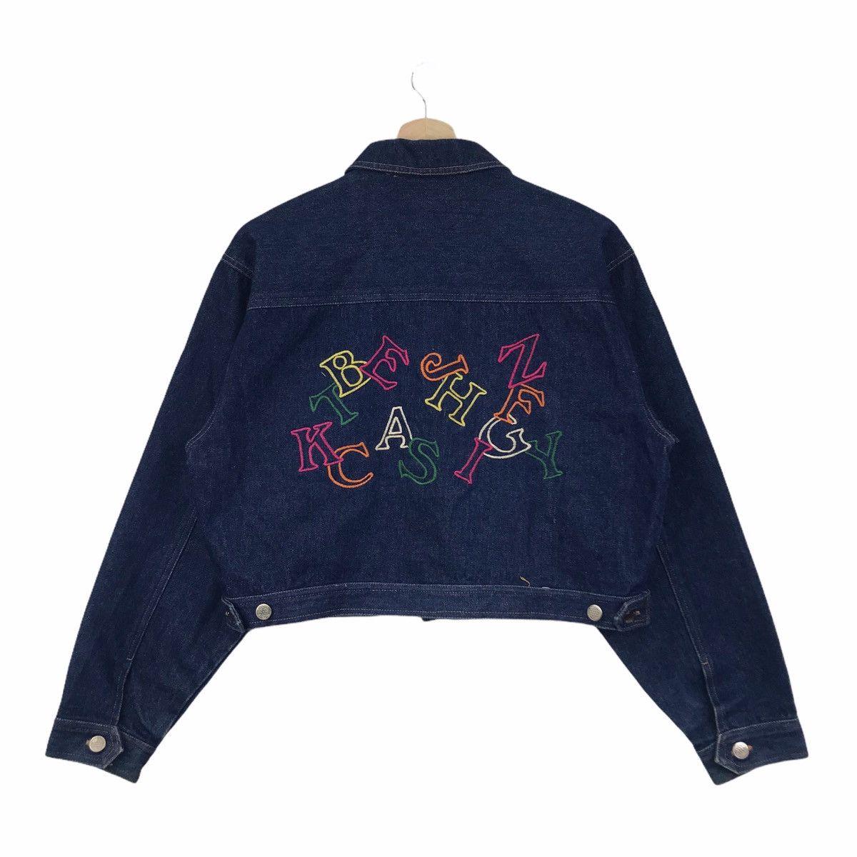 Vintage Vintage KLENRIAZPO NEWS PAPER Italian Designer Jeans Jacket Size US S / EU 44-46 / 1 - 2 Thumbnail