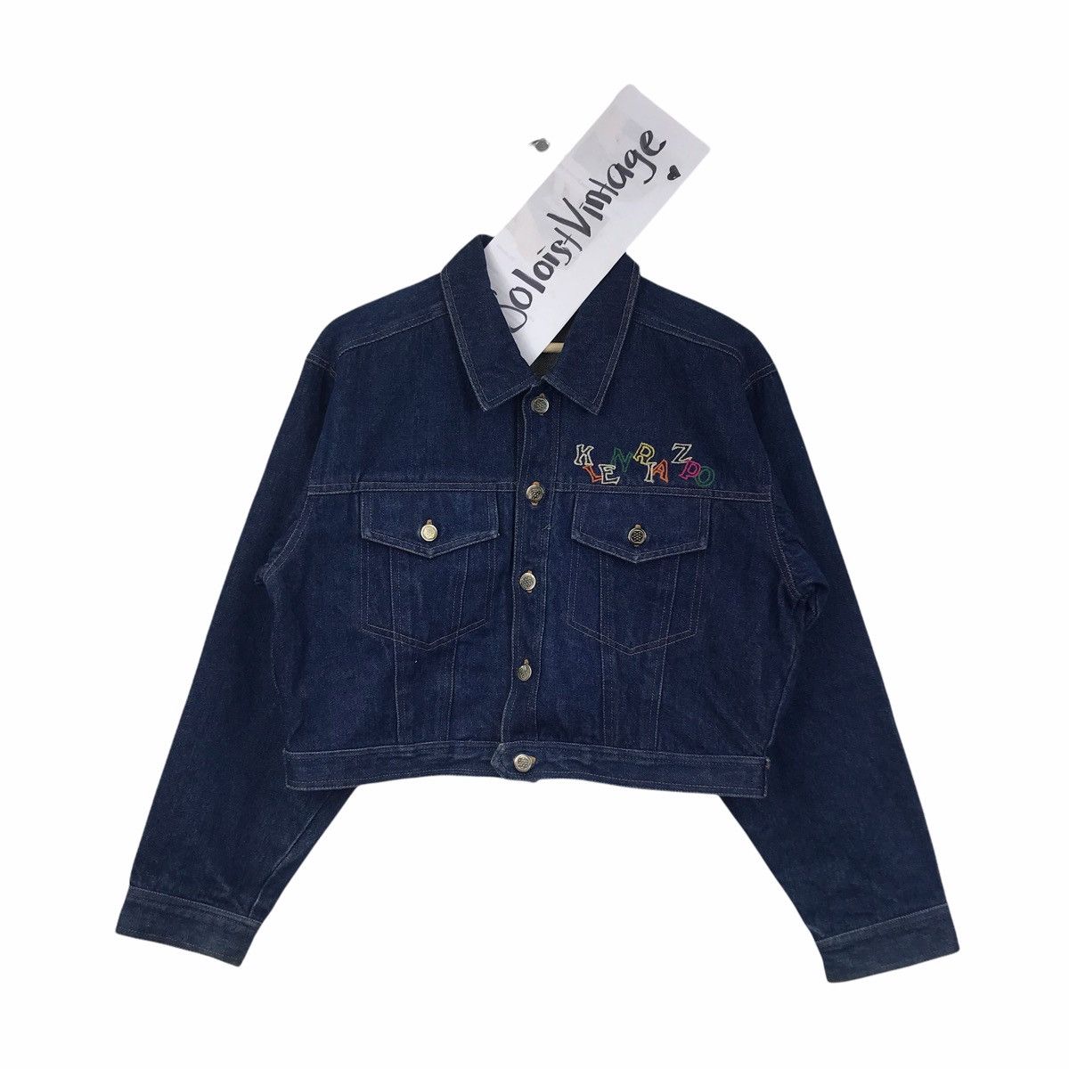 Vintage Vintage KLENRIAZPO NEWS PAPER Italian Designer Jeans Jacket Size US S / EU 44-46 / 1 - 1 Thumbnail