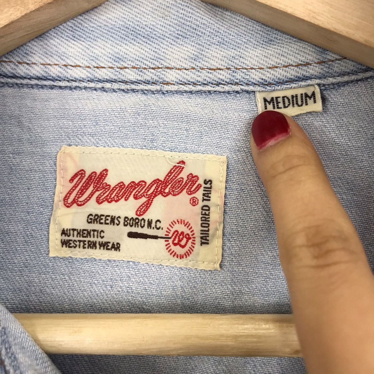 Wrangler WRANGLER WESTERN WEAR Snap Button Jeans Shirt Size US M / EU 48-50 / 2 - 4 Thumbnail