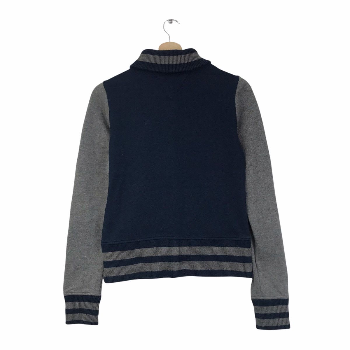 Vintage TOMMY GIRL Hilfiger Grey Cotton Varsity Sweater Size US XS / EU 42 / 0 - 2 Thumbnail