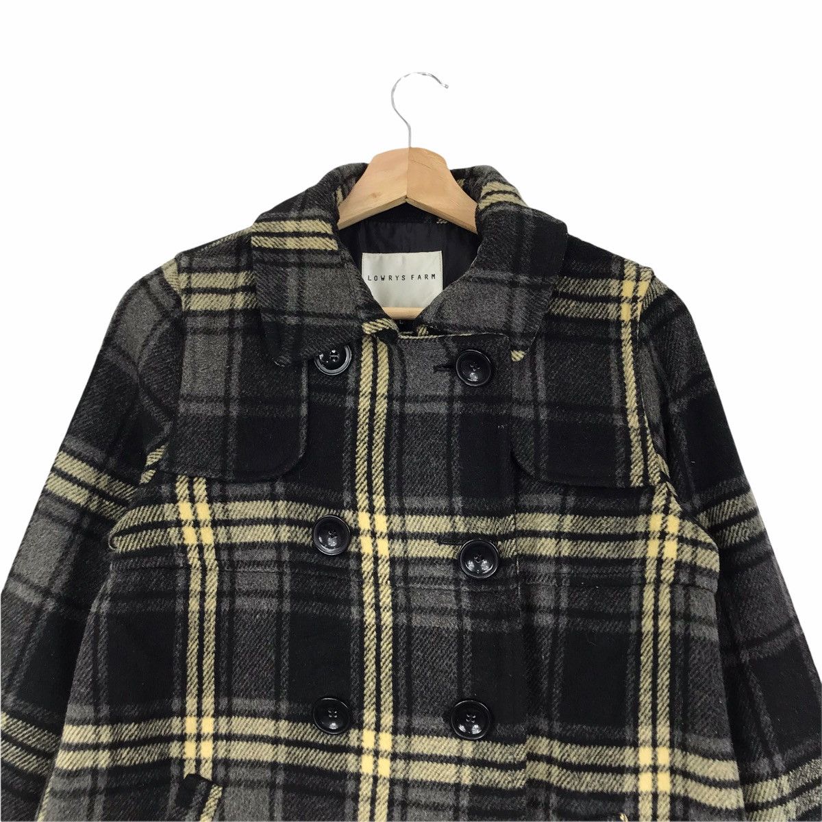 LOWRYS FARM LOWRYS FARM Japanese Brand Tartan Wool Pea Coat Size US L / EU 52-54 / 3 - 3 Thumbnail