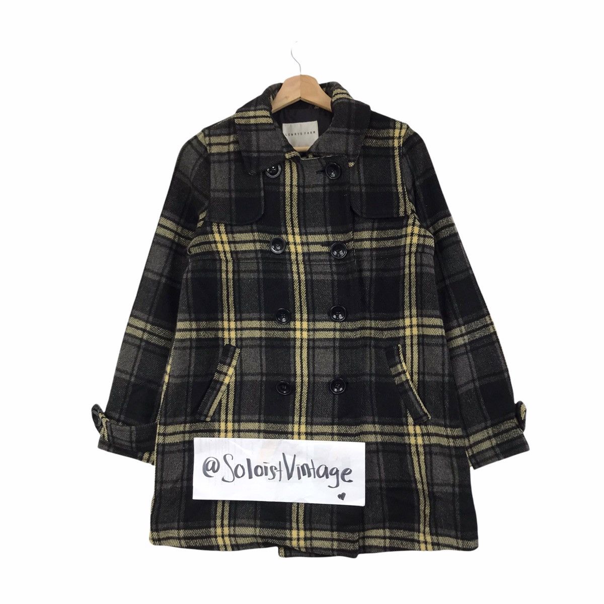 LOWRYS FARM LOWRYS FARM Japanese Brand Tartan Wool Pea Coat Size US L / EU 52-54 / 3 - 1 Thumbnail