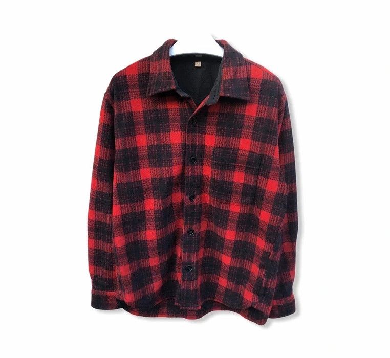 Japanese Brand Uniqlo Checked Plaid Tartan Button Up Shirt