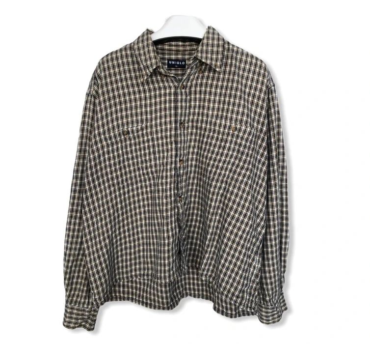 Uniqlo Japanese Brand Uniqlo Plaid Tartan Croped Flannel Shirt 👕 | Grailed
