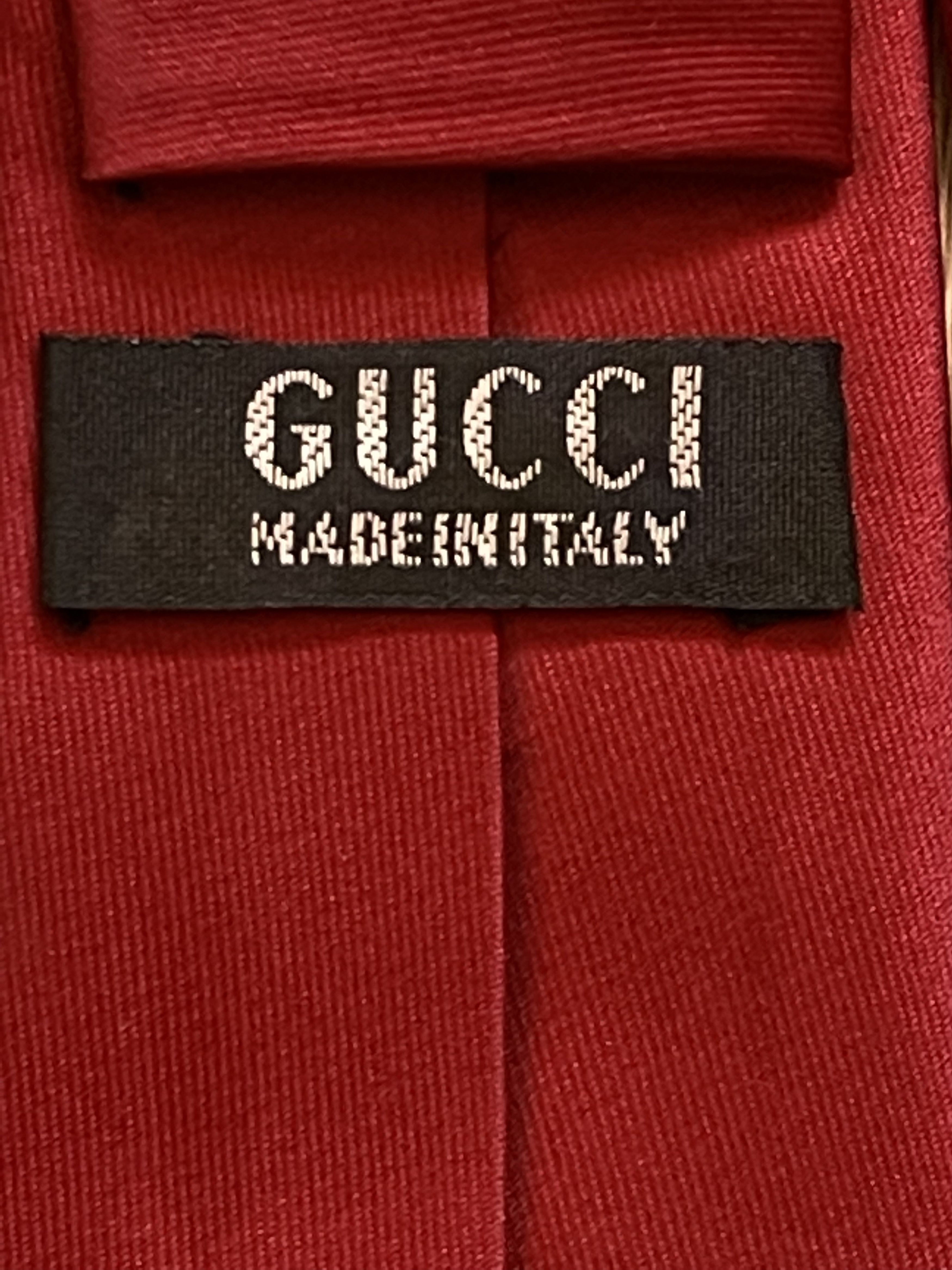 Gucci 🔥 2x silk ties Gucci and Hermes Gentlemen Size ONE SIZE - 6 Thumbnail