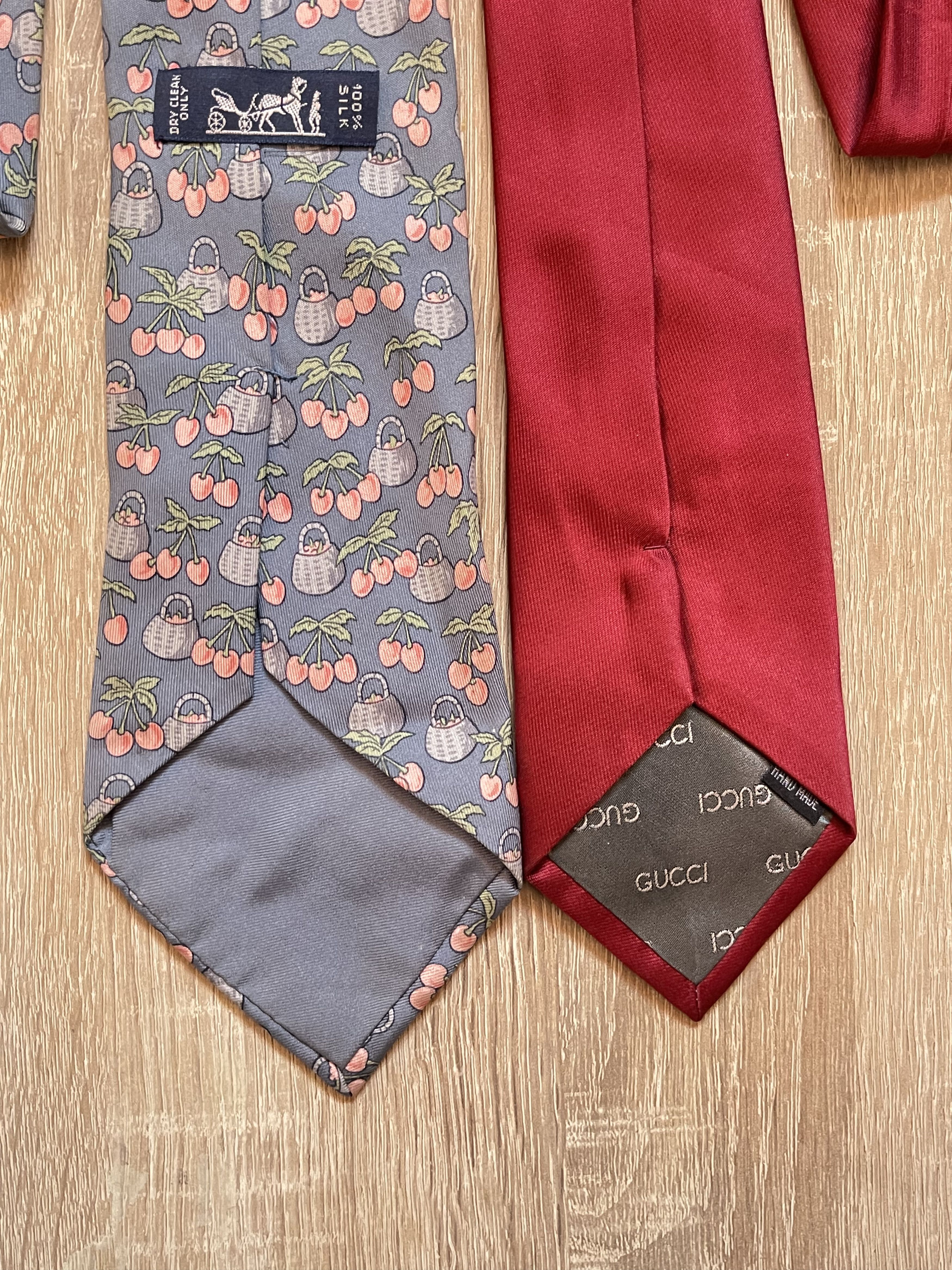 Gucci 🔥 2x silk ties Gucci and Hermes Gentlemen Size ONE SIZE - 9 Thumbnail