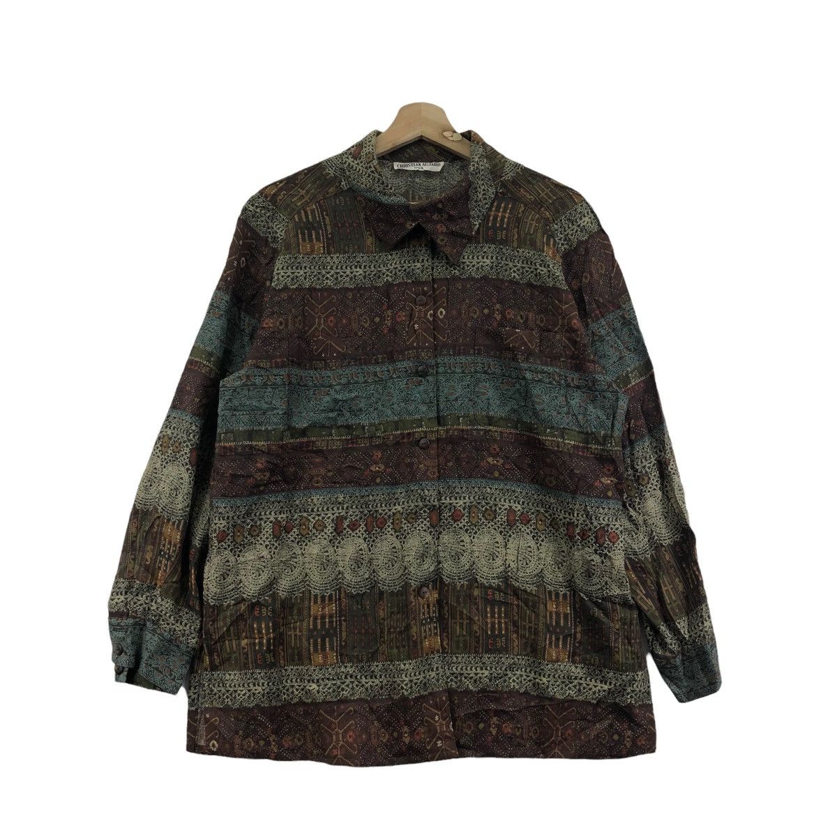 Vtg CHRISTIAN AUJARD PARIS Fine Art Abstract Jacket Trench
