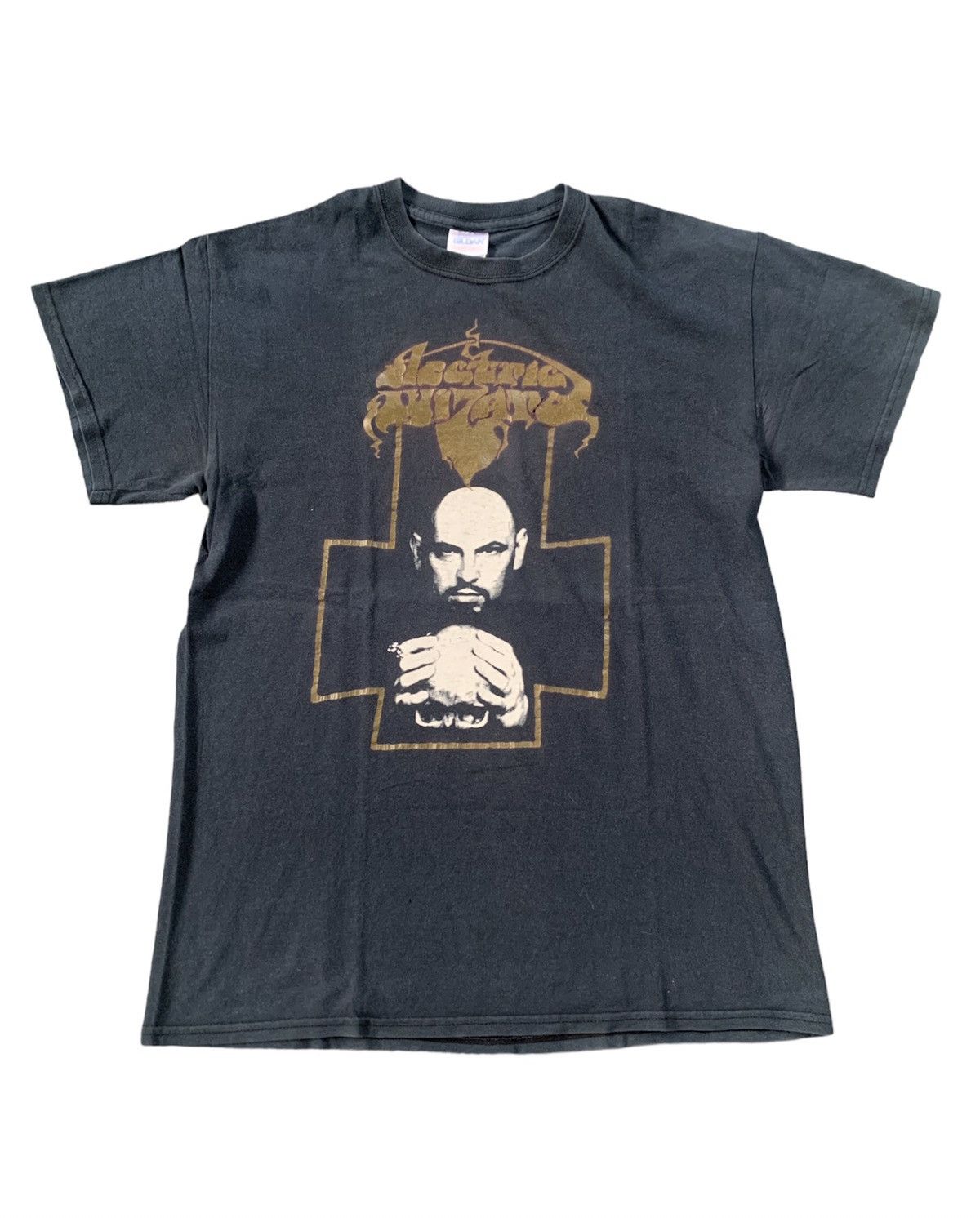 image of Band Tees x Vintage Electric Wizard Anton Lavey 00S Shirt in Black, Men's (Size Medium)