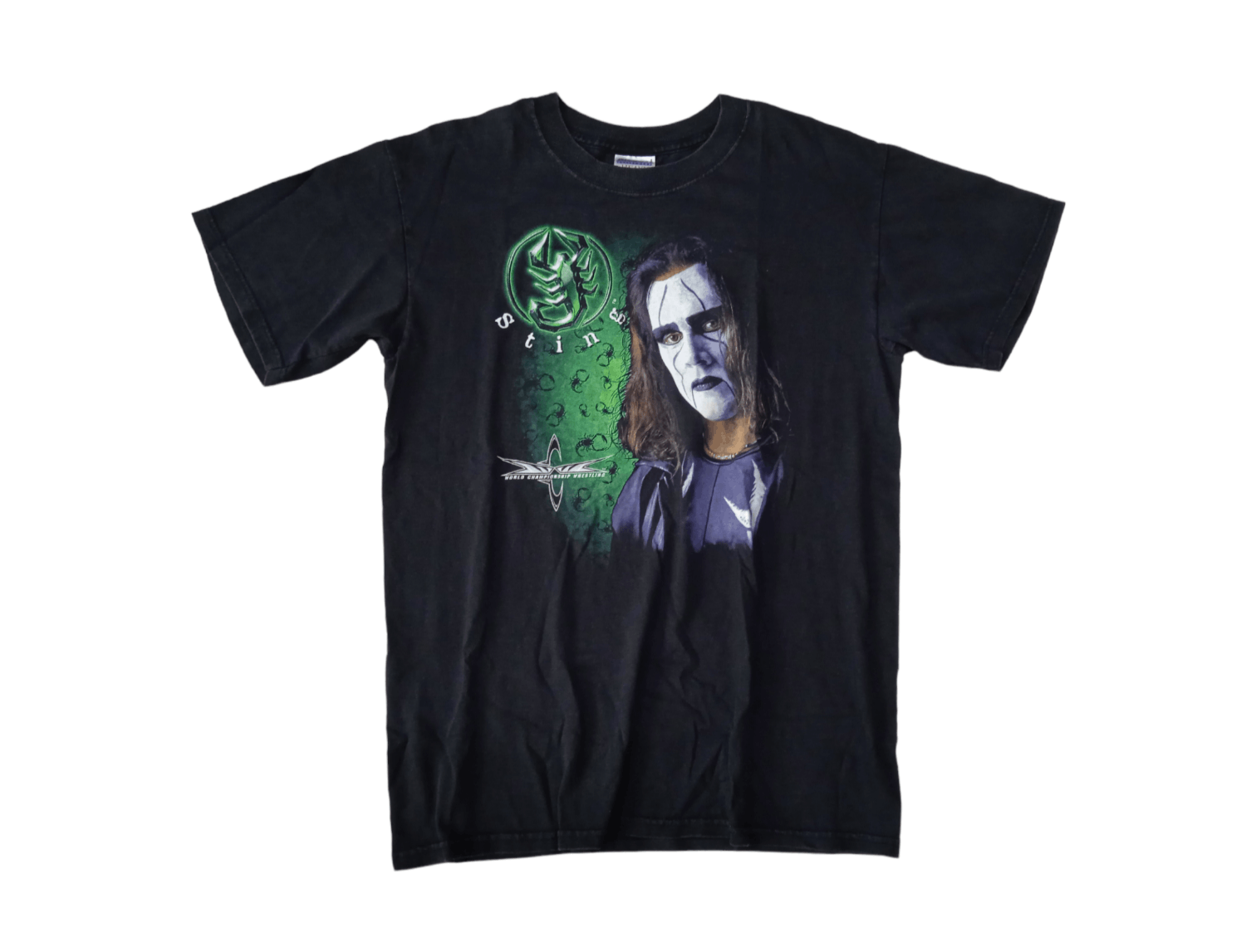 Vintage Vintage 90s WCW Wrestling Sting T-Shirt Size US M / EU 48-50 / 2 - 1 Thumbnail