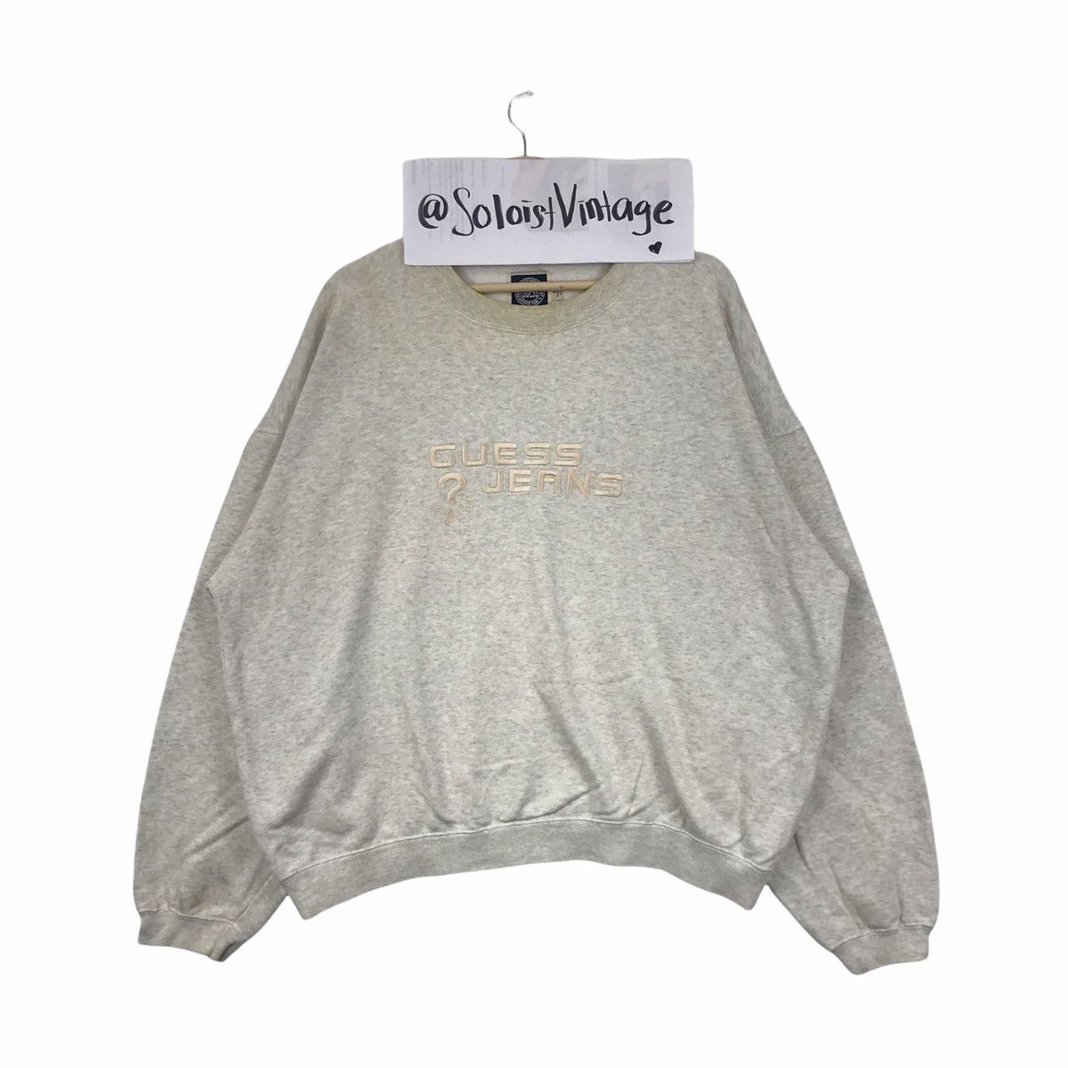 Guess GUESS JEANS EMBROIDERED Silver Sweatshirt Size US M / EU 48-50 / 2 - 1 Thumbnail