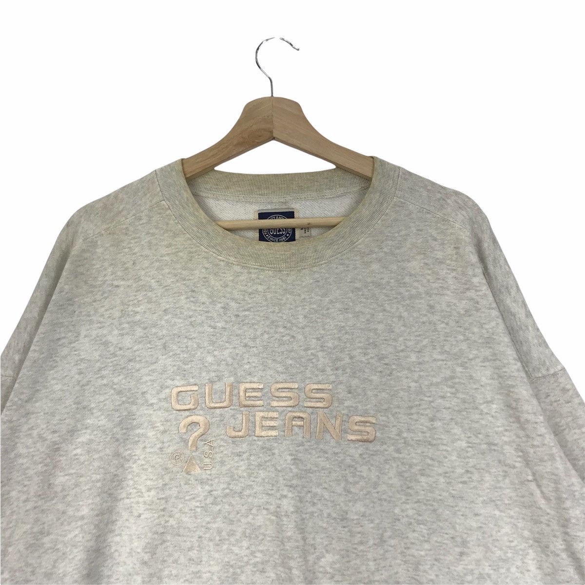Guess GUESS JEANS EMBROIDERED Silver Sweatshirt Size US M / EU 48-50 / 2 - 3 Thumbnail