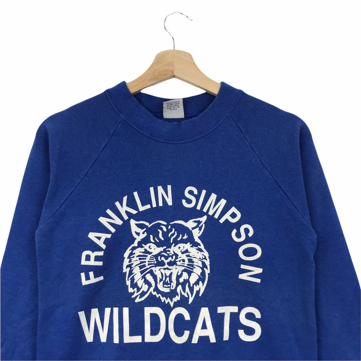 Vintage Vintage 90s FRANKLIN SIMPSON WILDCATS School Usa Sweatshirt Size US S / EU 44-46 / 1 - 3 Thumbnail