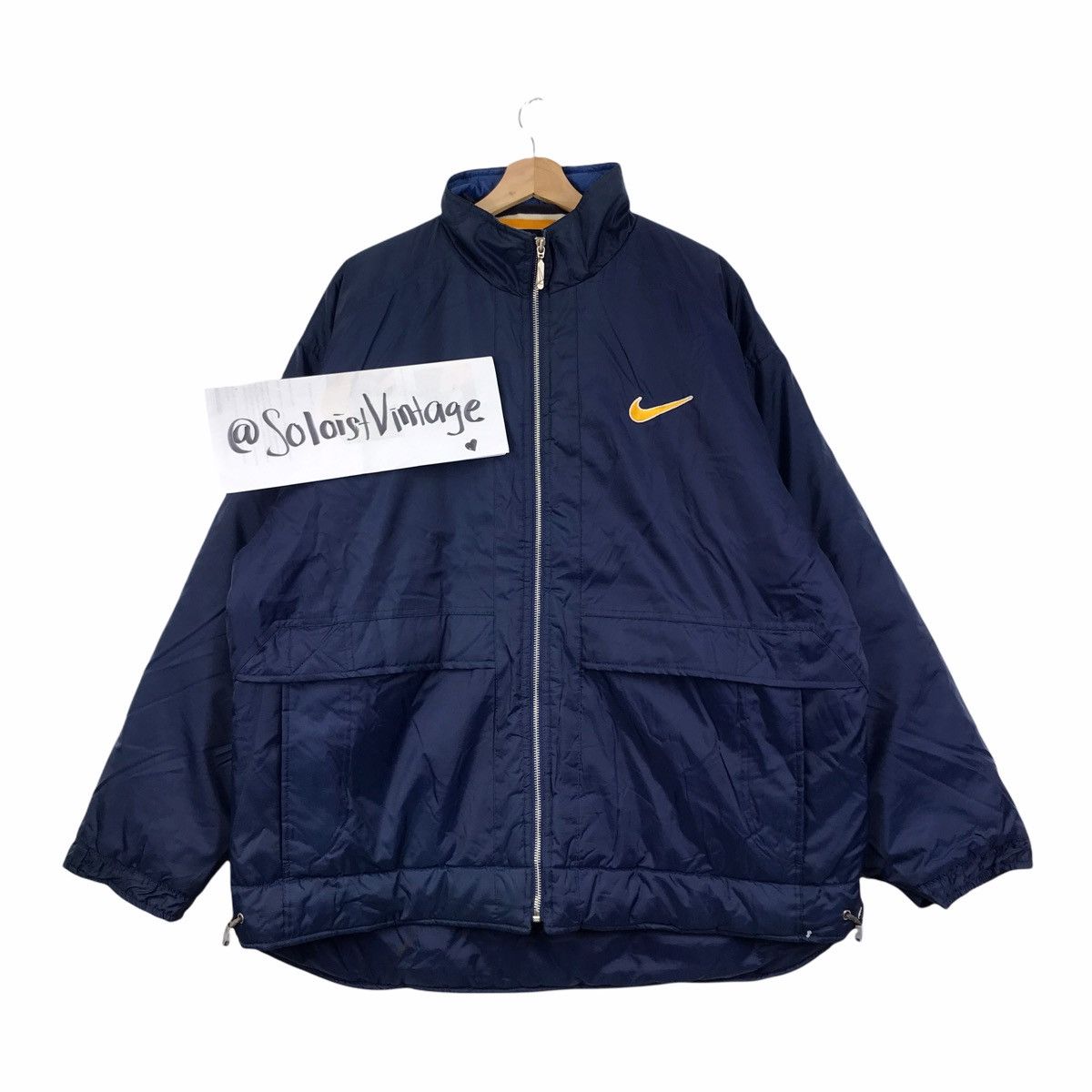 Nike Vintage NIKE SWOOSH Streetwear Hip Hop Puffer Jacket Size US L / EU 52-54 / 3 - 2 Thumbnail