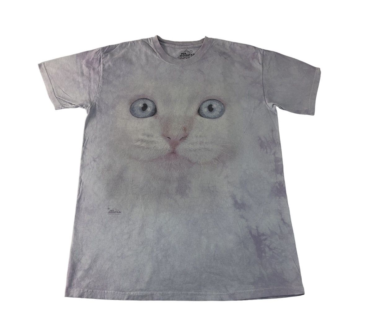 The Mountain × Vintage The Mountain Usa Made Big White Kitten Tye Dye Printed Tee Size US XL / EU 56 / 4 - 1 Thumbnail