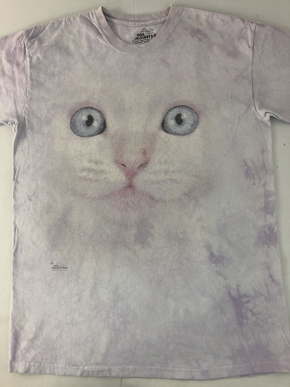 The Mountain × Vintage The Mountain Usa Made Big White Kitten Tye Dye Printed Tee Size US XL / EU 56 / 4 - 3 Thumbnail