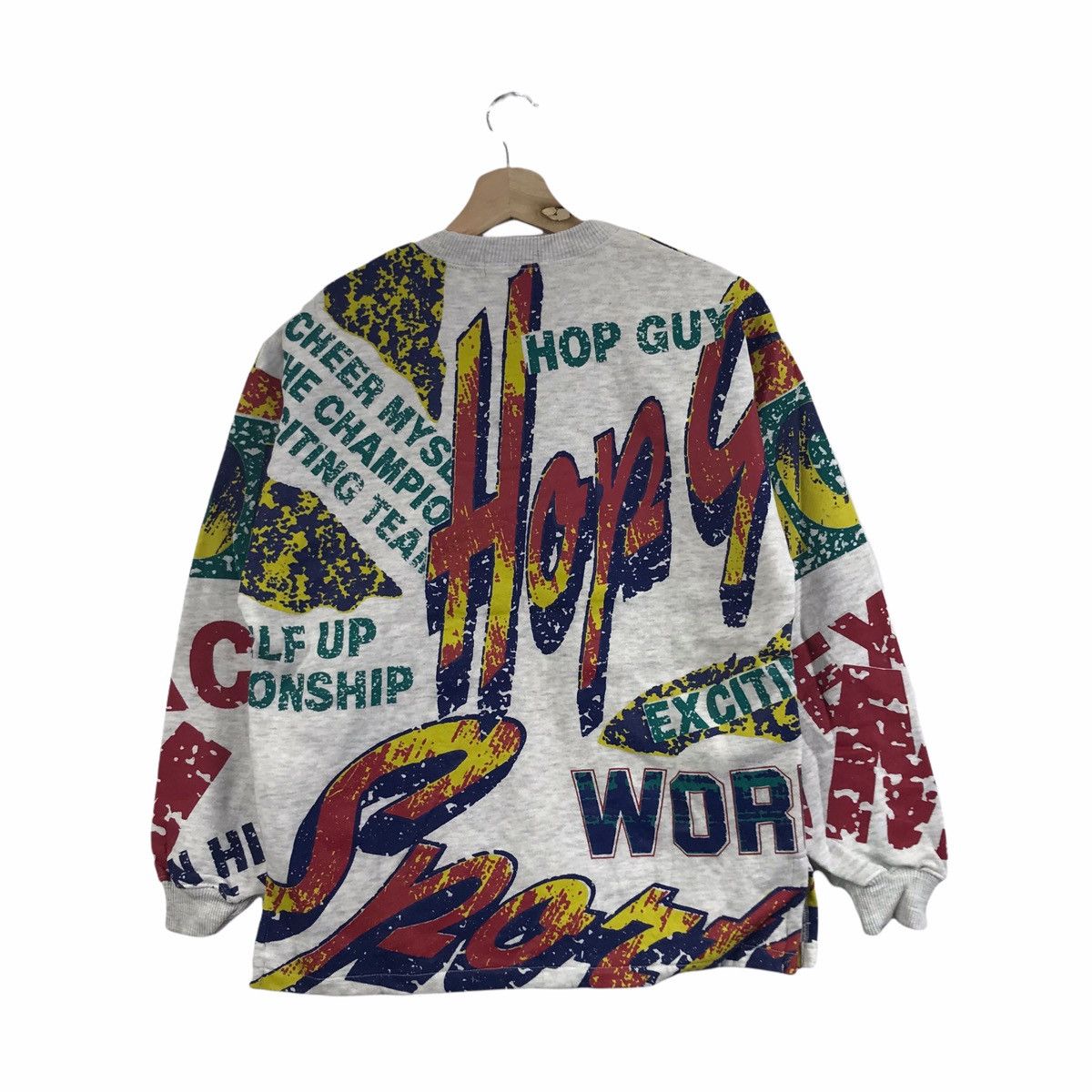 Vintage HOP GUY All Over Print Hip Hop Swag Sweatshirt Size US S / EU 44-46 / 1 - 2 Thumbnail