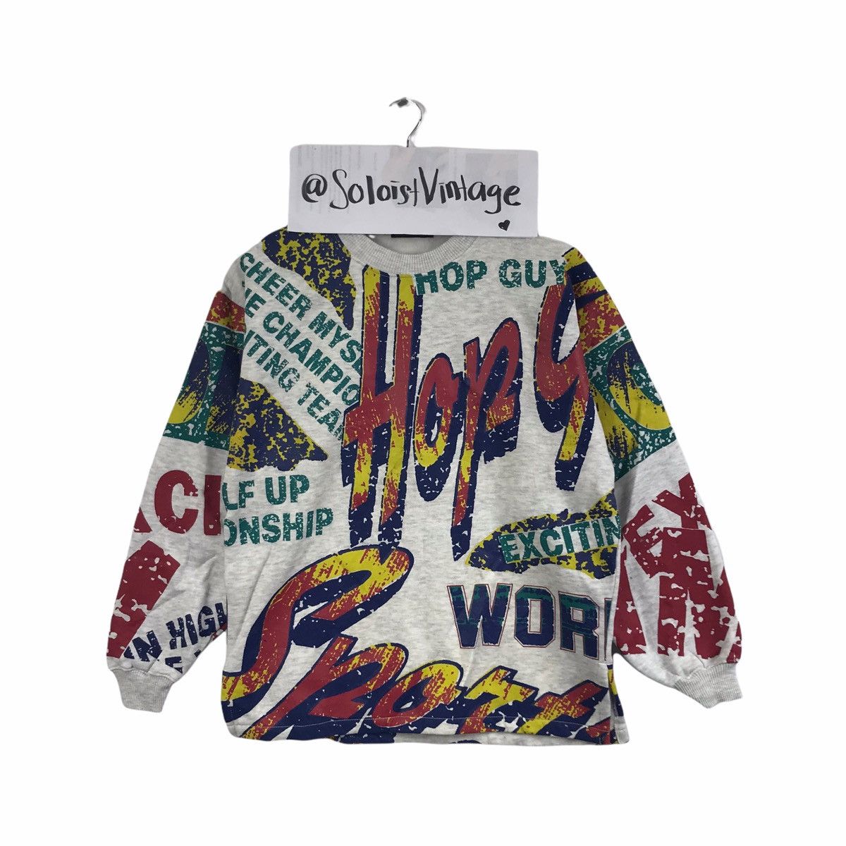 Vintage HOP GUY All Over Print Hip Hop Swag Sweatshirt Size US S / EU 44-46 / 1 - 1 Thumbnail