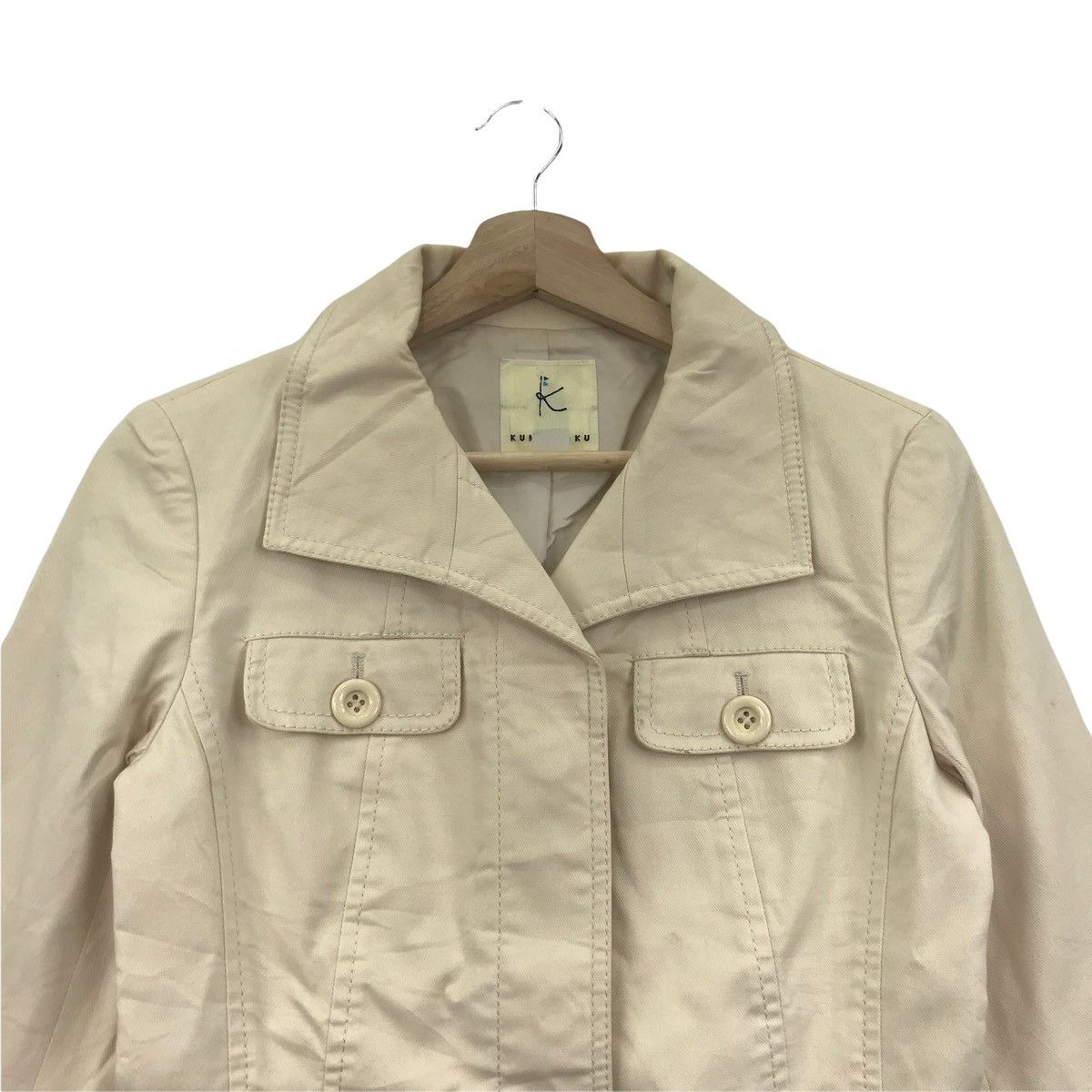 Japanese Brand KUMIKYOKU ONWARD Japanese Brand Beige Coat Jacket Size US S / EU 44-46 / 1 - 2 Thumbnail