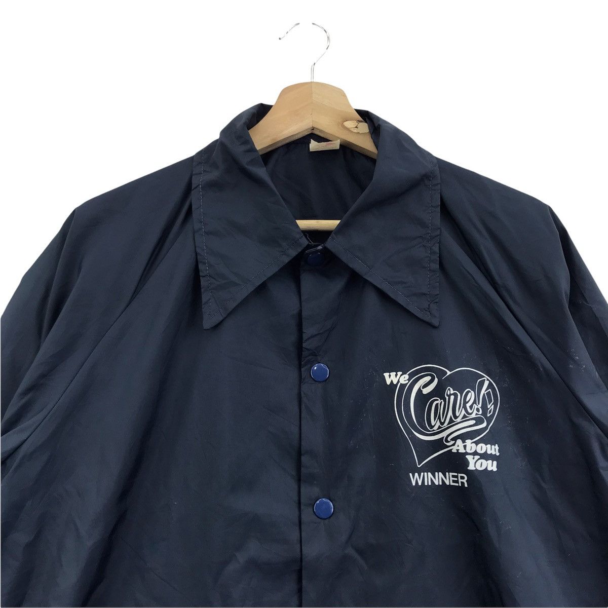 Vintage Vintage 90s WE CARE! ABOUT YouWinner Coach JacketWindbreaker Size US M / EU 48-50 / 2 - 2 Thumbnail