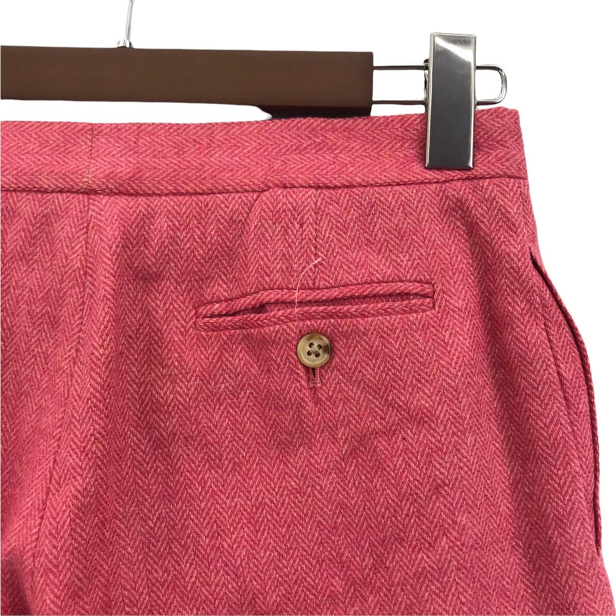 Ralph Lauren POLO RALPH LAUREN Sport Herringbone Pink Wool Trousers Pant Size US 29 - 7 Thumbnail