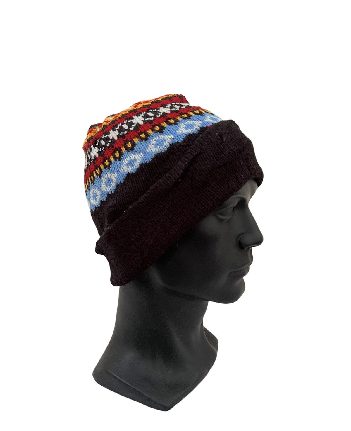Vintage American Native Knit Beanie Hat Size ONE SIZE - 3 Thumbnail