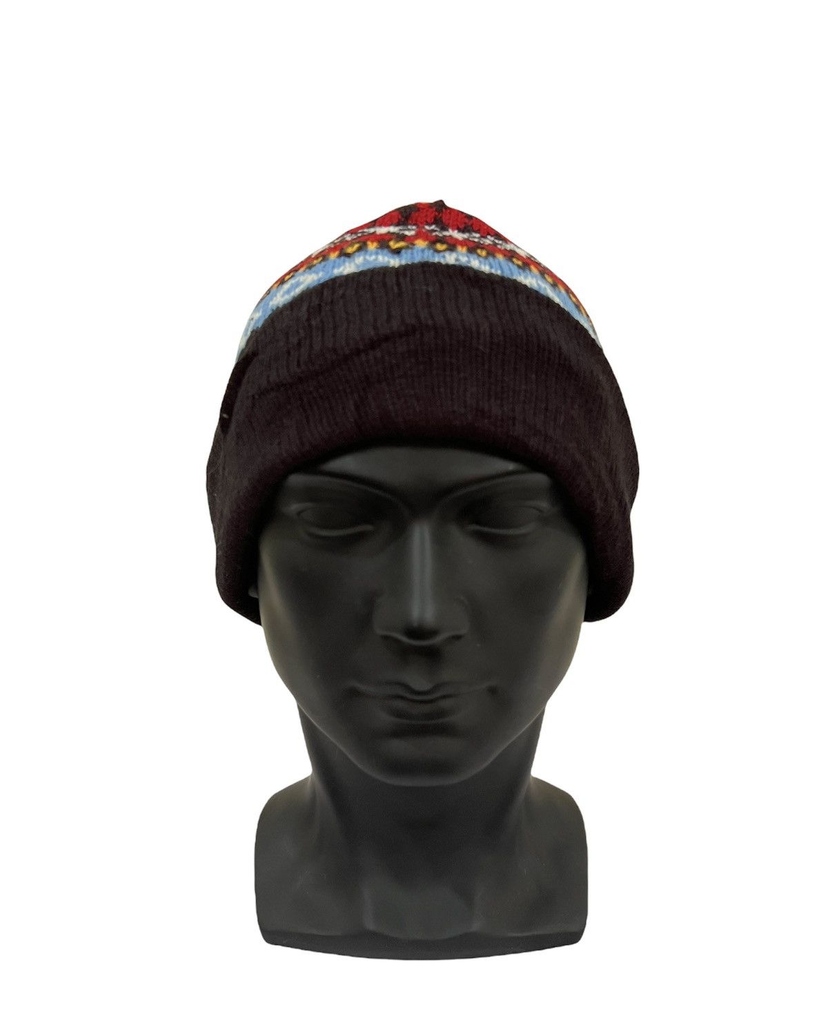 Vintage American Native Knit Beanie Hat Size ONE SIZE - 2 Thumbnail