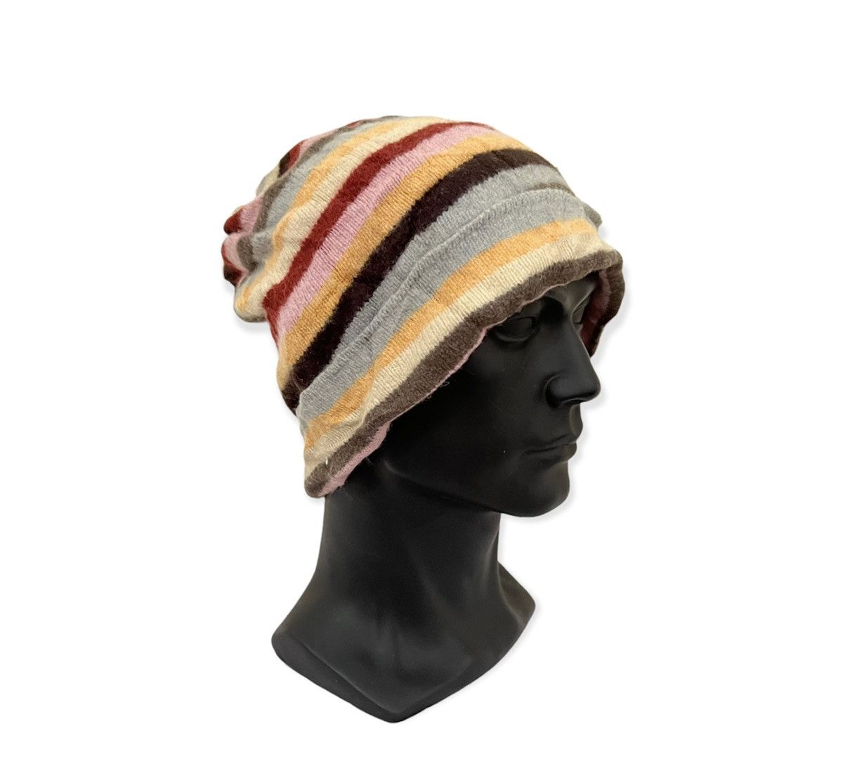 Vintage Vintage Striped Design Beanie Hat Size ONE SIZE - 1 Thumbnail