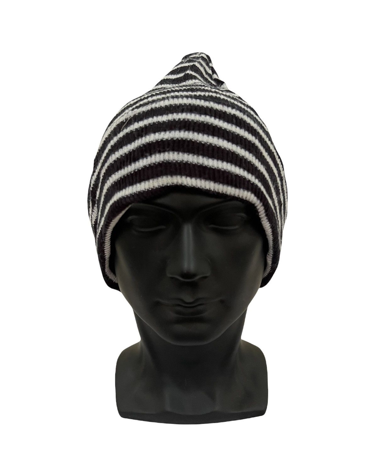 Japanese Brand Japanese Brand Stripe Jail Design Beanie Hat Size ONE SIZE - 1 Thumbnail