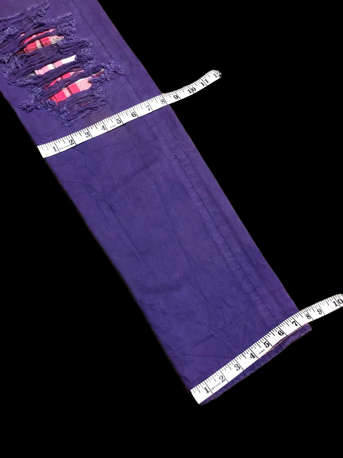 Japanese Brand RIPPED⚡️⚡️WASHED PURPLE DISTRESSED DENIM BY HISTORY SORN Size US 31 - 10 Thumbnail