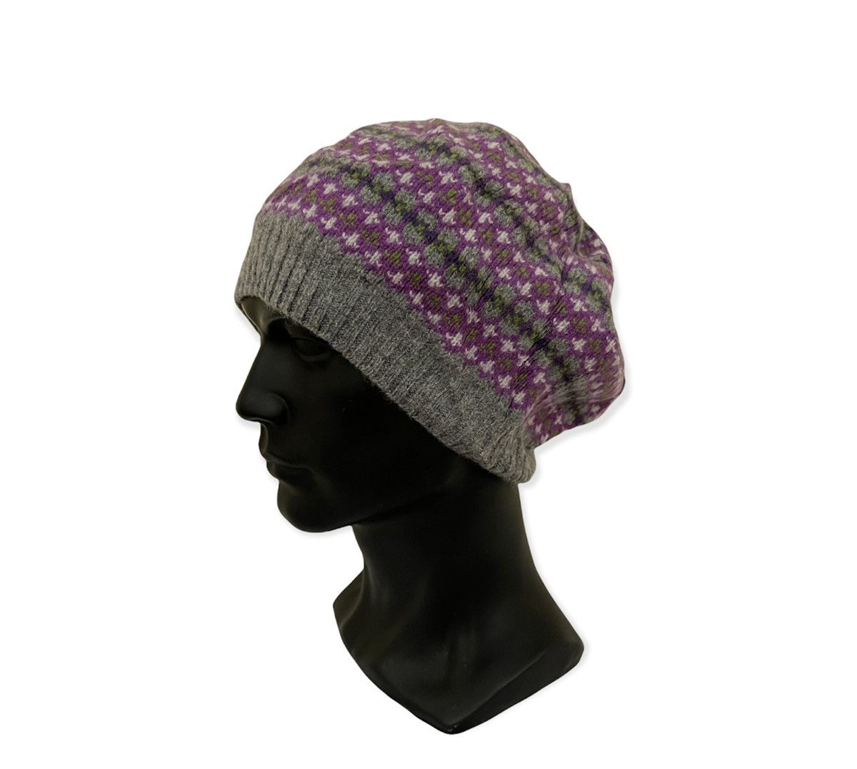 Vintage Vintage Robert Mackie Striped Design Beanie Hat Size ONE SIZE - 1 Thumbnail