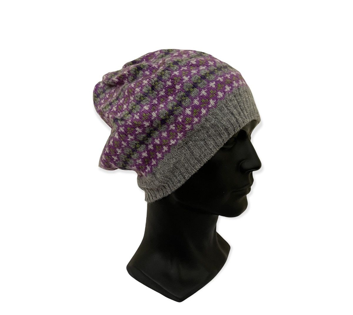 Vintage Vintage Robert Mackie Striped Design Beanie Hat Size ONE SIZE - 3 Thumbnail