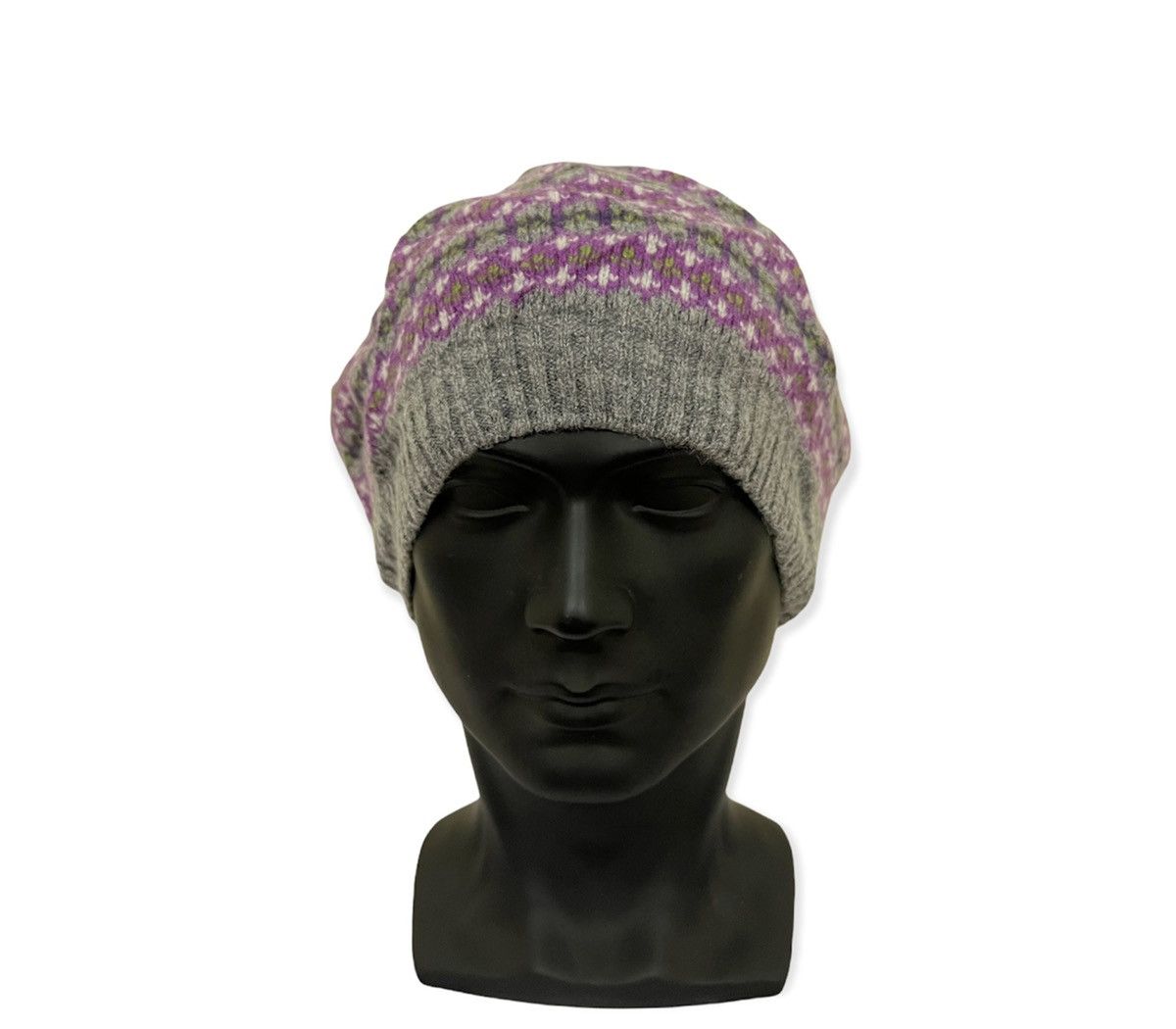 Vintage Vintage Robert Mackie Striped Design Beanie Hat Size ONE SIZE - 2 Thumbnail