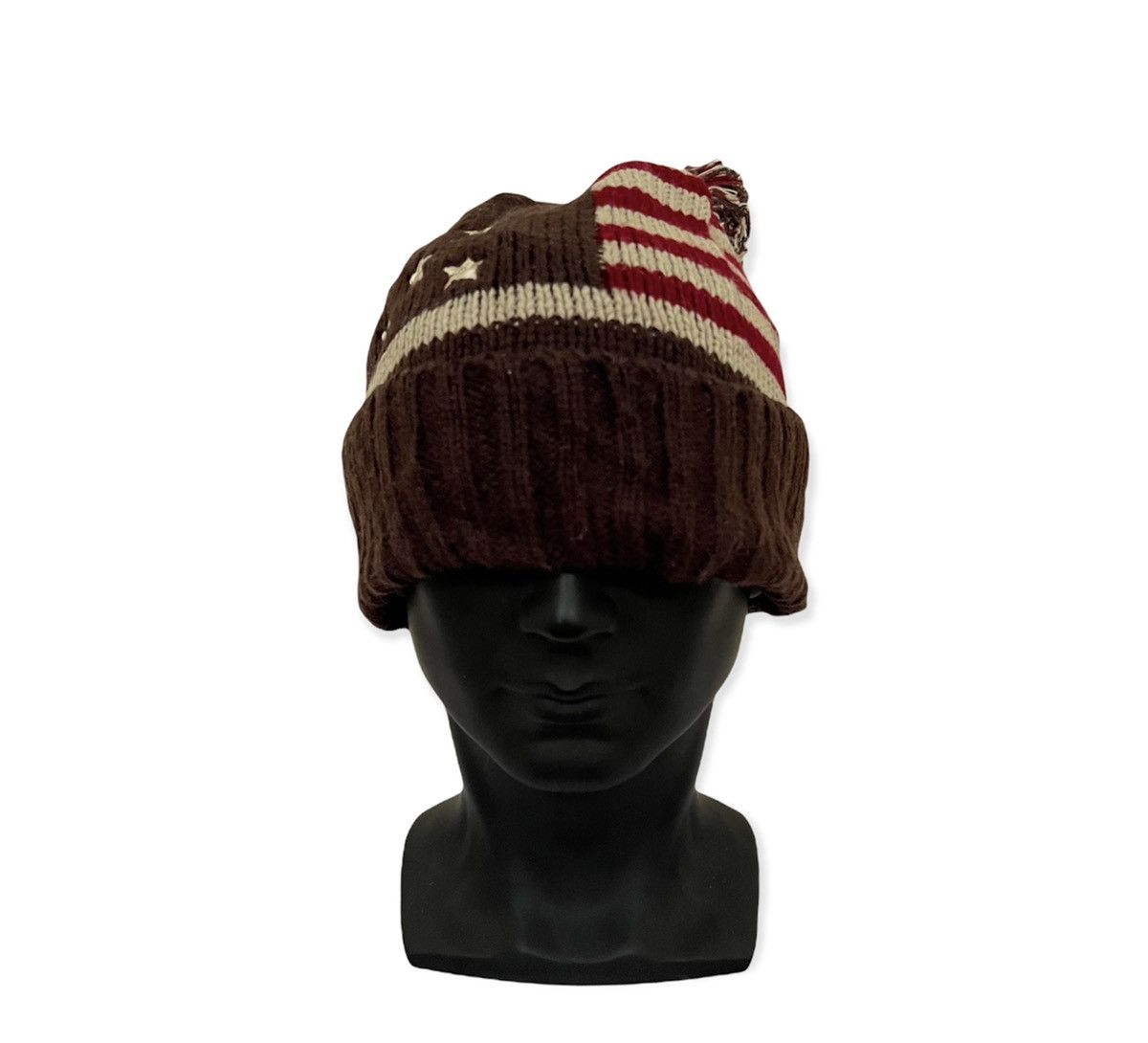 Vintage Vintage American Flag Beanie Hat Size ONE SIZE - 1 Thumbnail