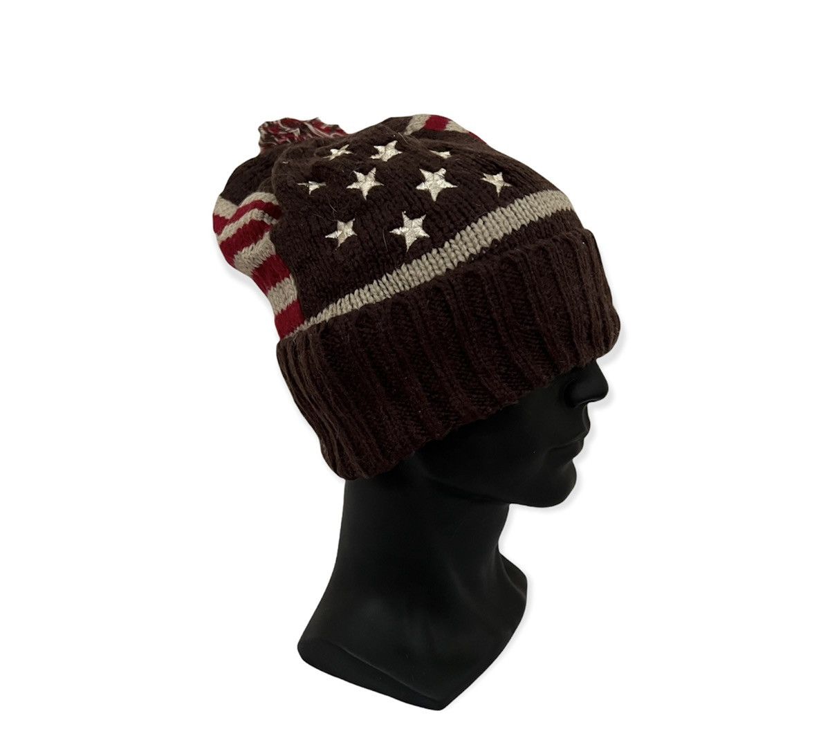 Vintage Vintage American Flag Beanie Hat Size ONE SIZE - 3 Thumbnail