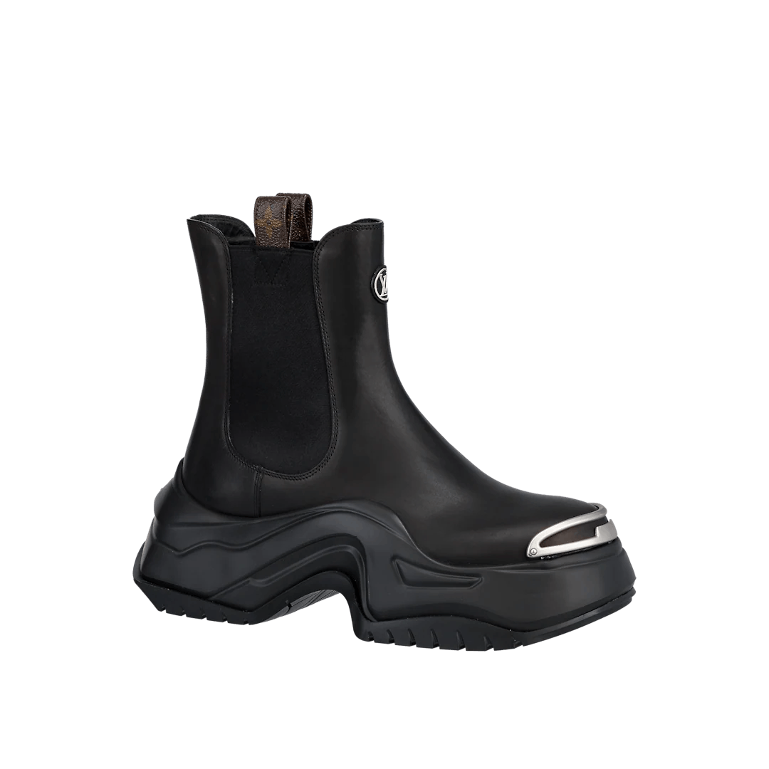 Louis Vuitton LV Archlight Stretch Textile Sneaker Boots in Black/Blue EU41