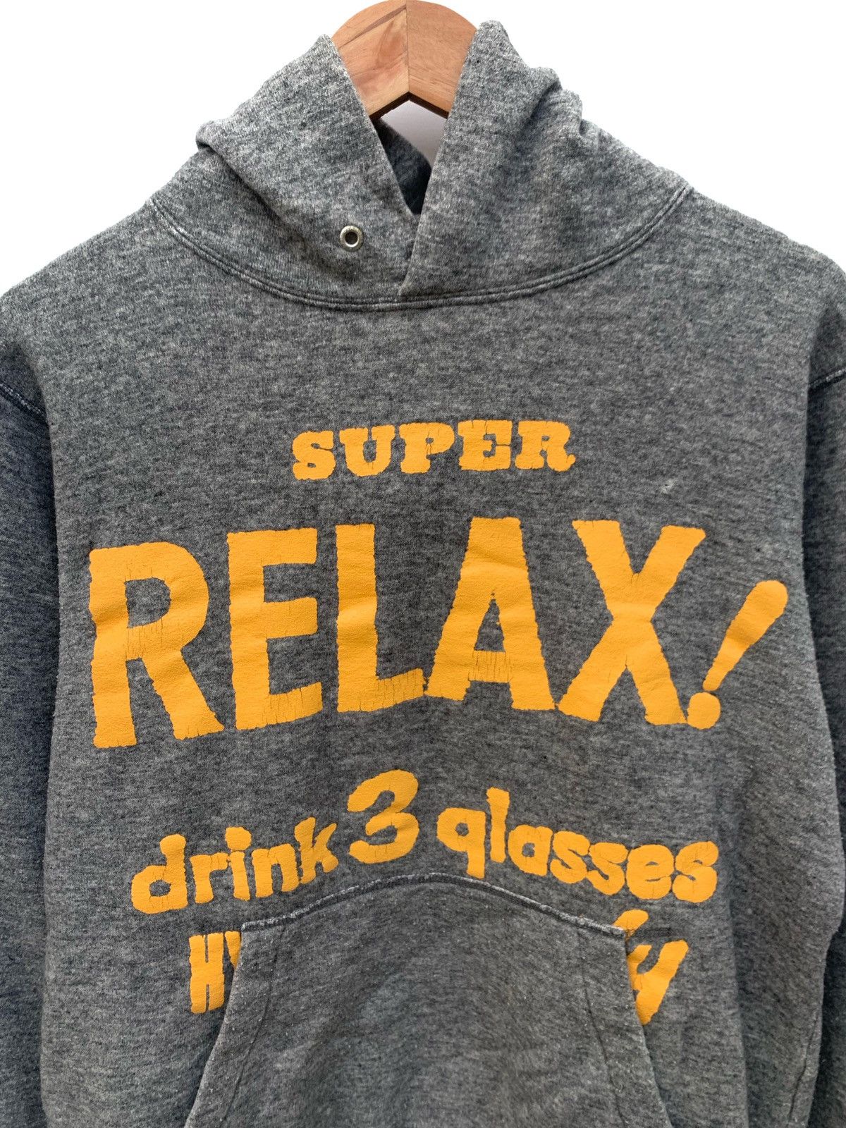 Hysteric Glamour Hysteric Glamour Super Relax! Grey Pullover Hoodie Size US M / EU 48-50 / 2 - 2 Thumbnail