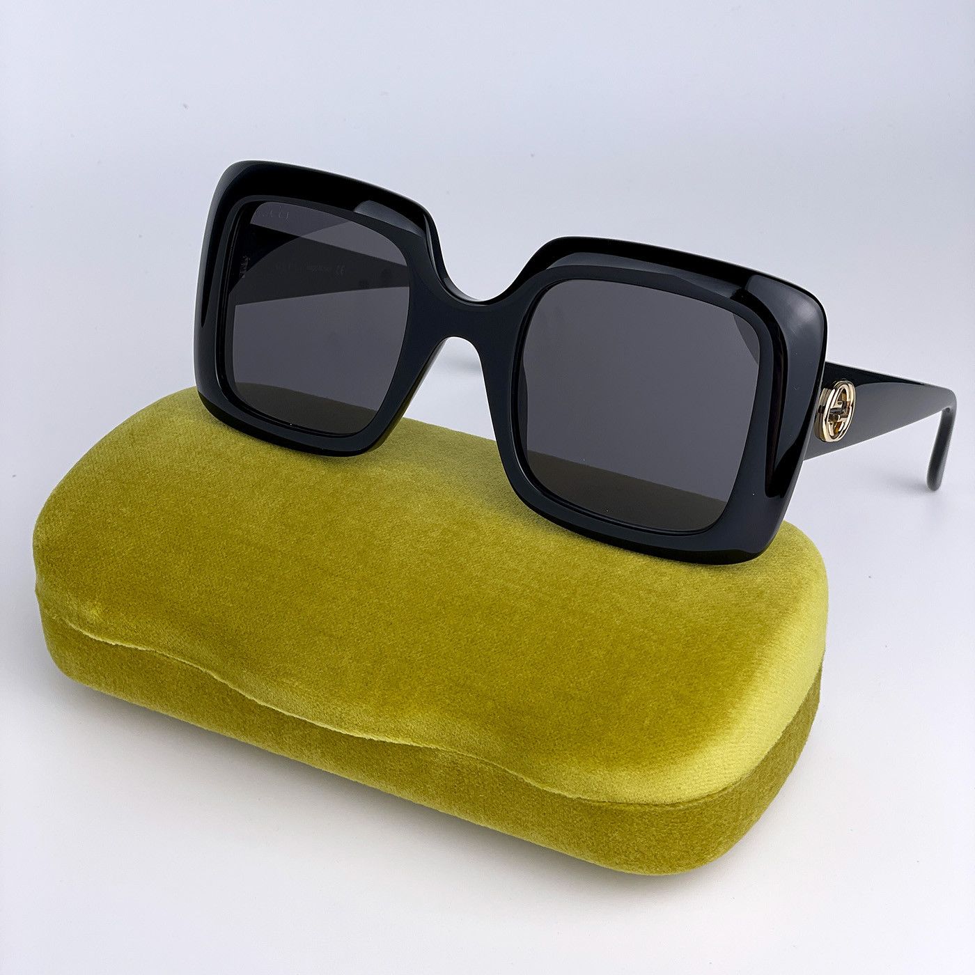 NEW Gucci GG0896S LOGO 001 Square Oversized Women Sunglasses