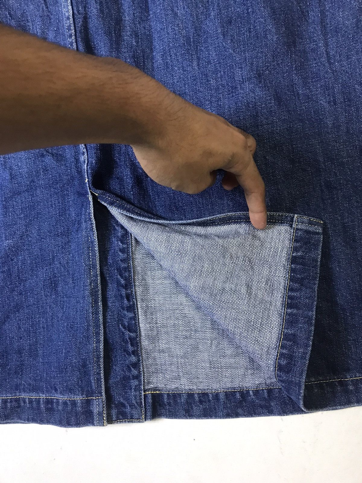 Japanese Brand × Kapital × Vintage High Waist Split Button Denim Skirts Size 28" / US 6 / IT 42 - 9 Thumbnail