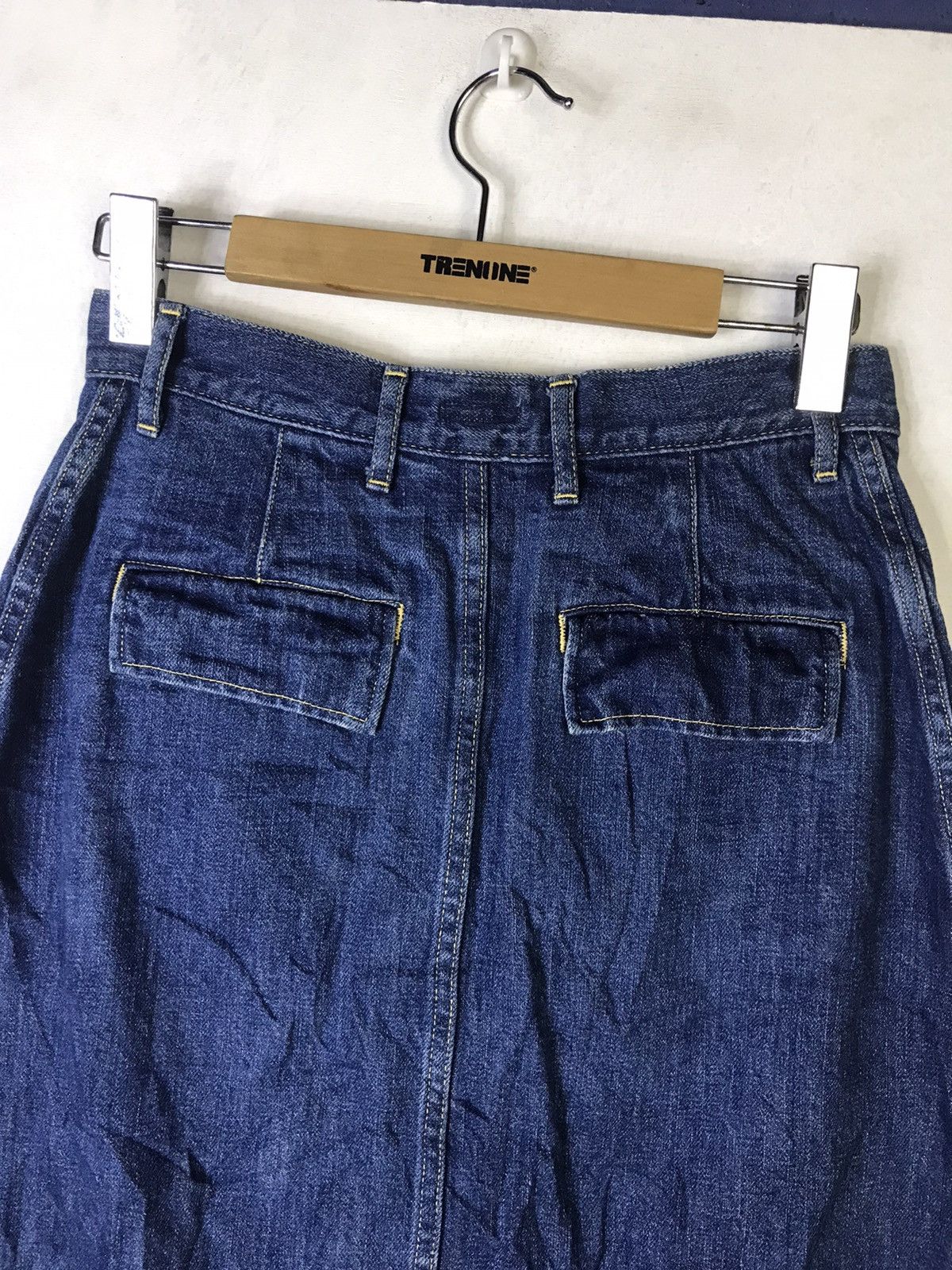 Japanese Brand × Kapital × Vintage High Waist Split Button Denim Skirts Size 28" / US 6 / IT 42 - 8 Thumbnail