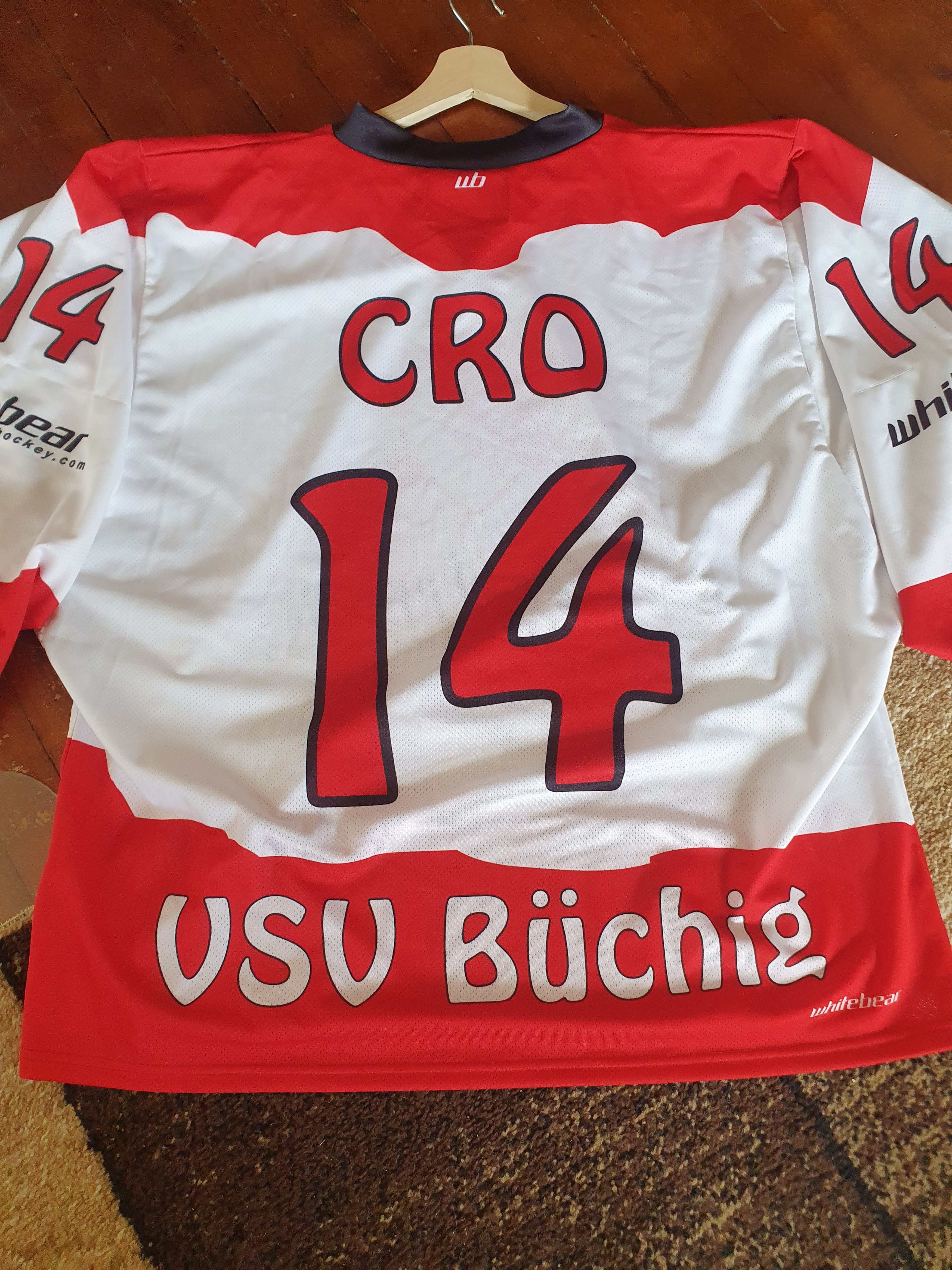 Other WHITE BEAR #14 CRO hokey jersey sz XL Size US XL / EU 56 / 4 - 22 Thumbnail