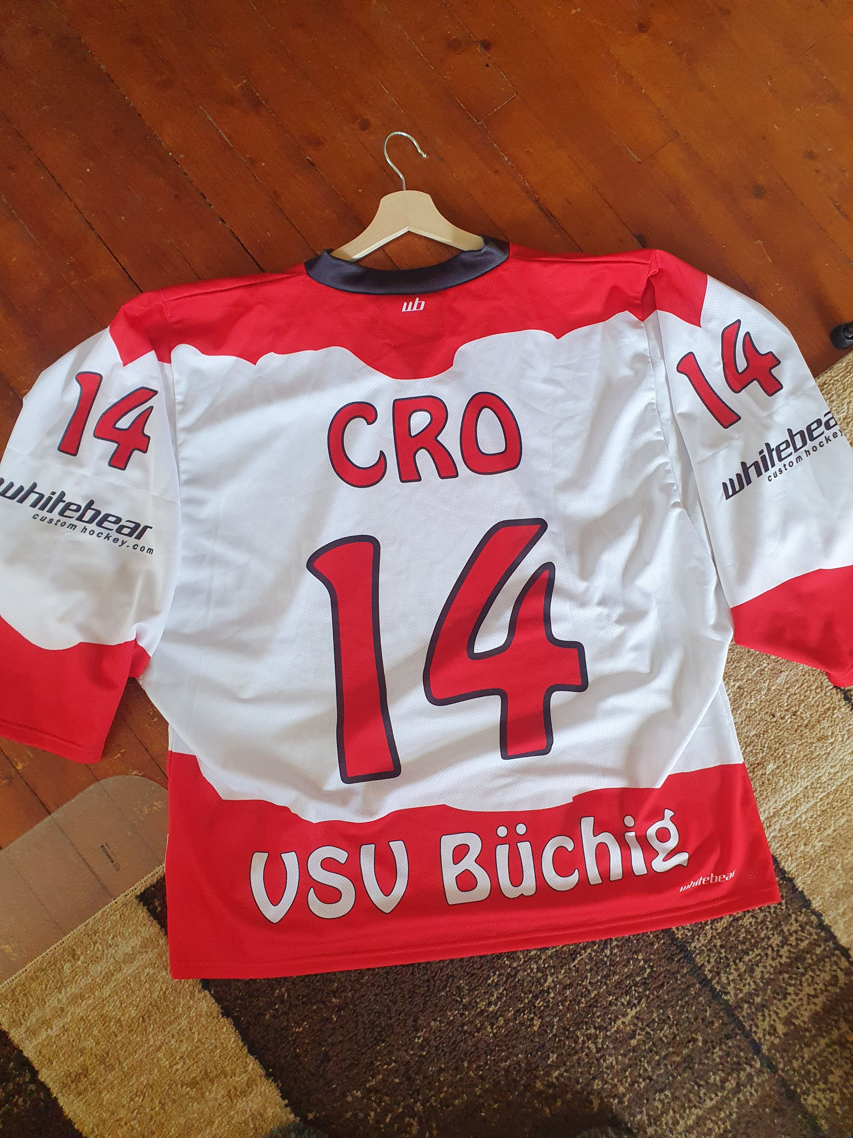 Other WHITE BEAR #14 CRO hokey jersey sz XL Size US XL / EU 56 / 4 - 18 Thumbnail
