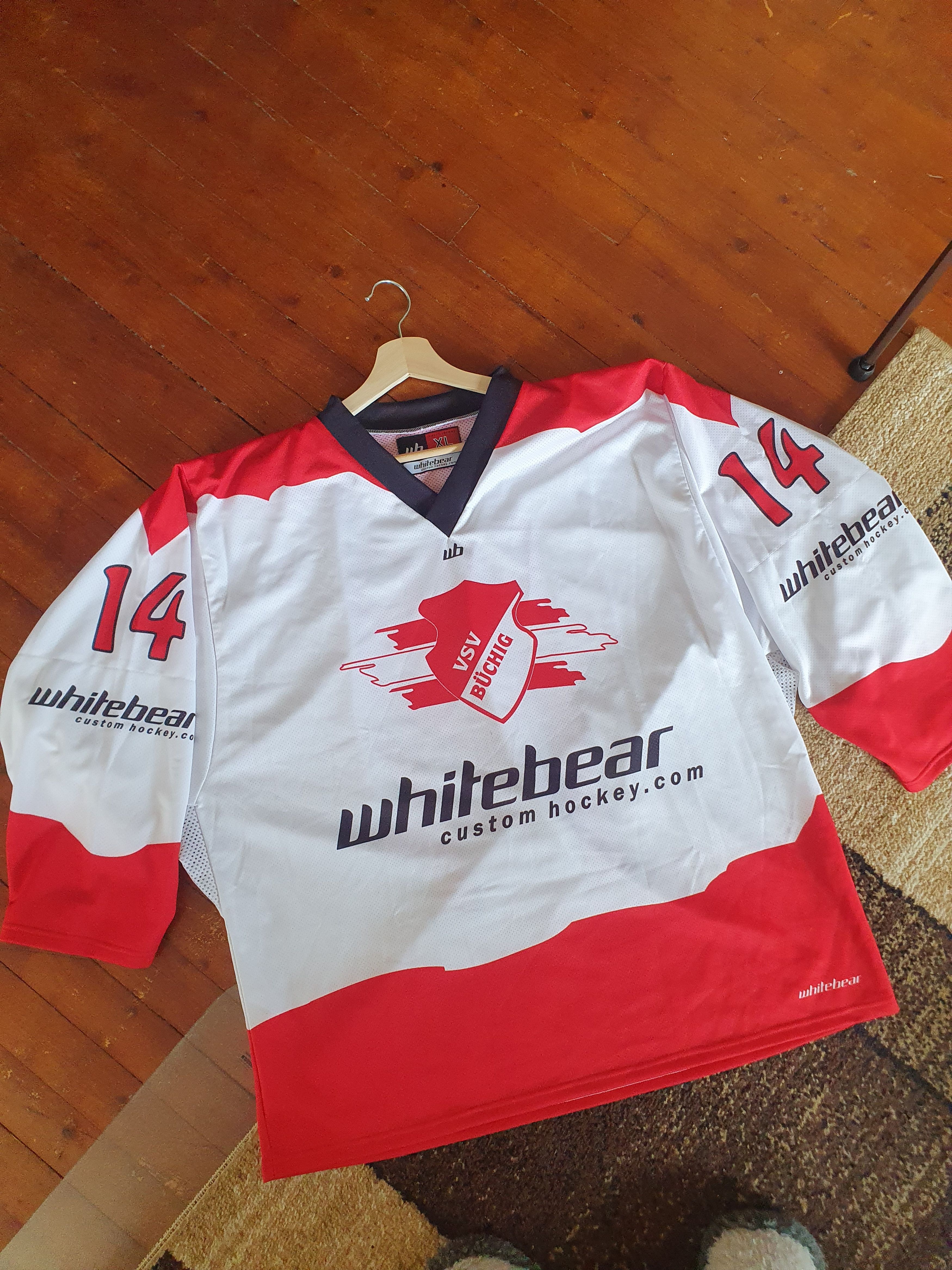 Other WHITE BEAR #14 CRO hokey jersey sz XL Size US XL / EU 56 / 4 - 1 Thumbnail
