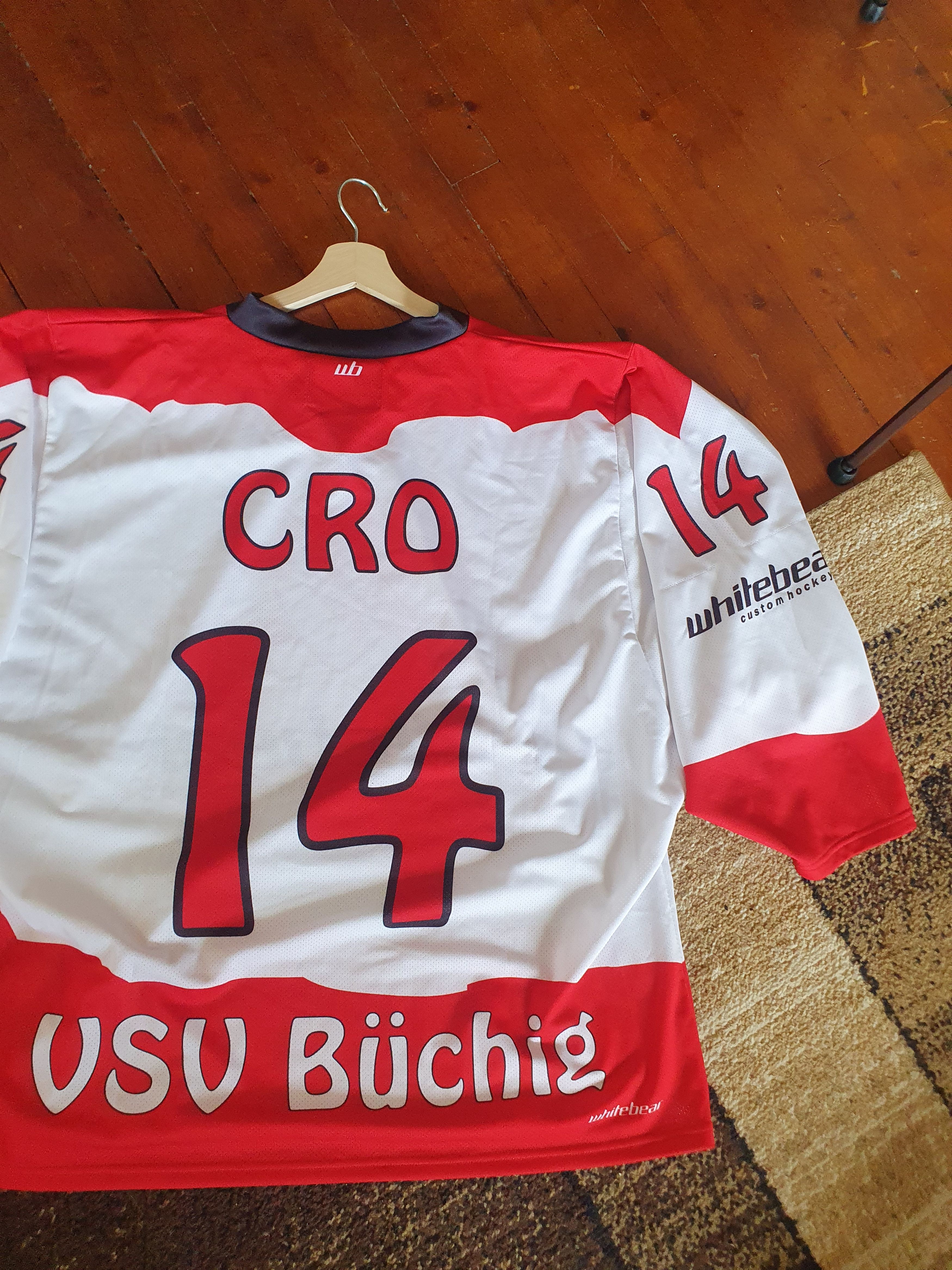 Other WHITE BEAR #14 CRO hokey jersey sz XL Size US XL / EU 56 / 4 - 20 Thumbnail